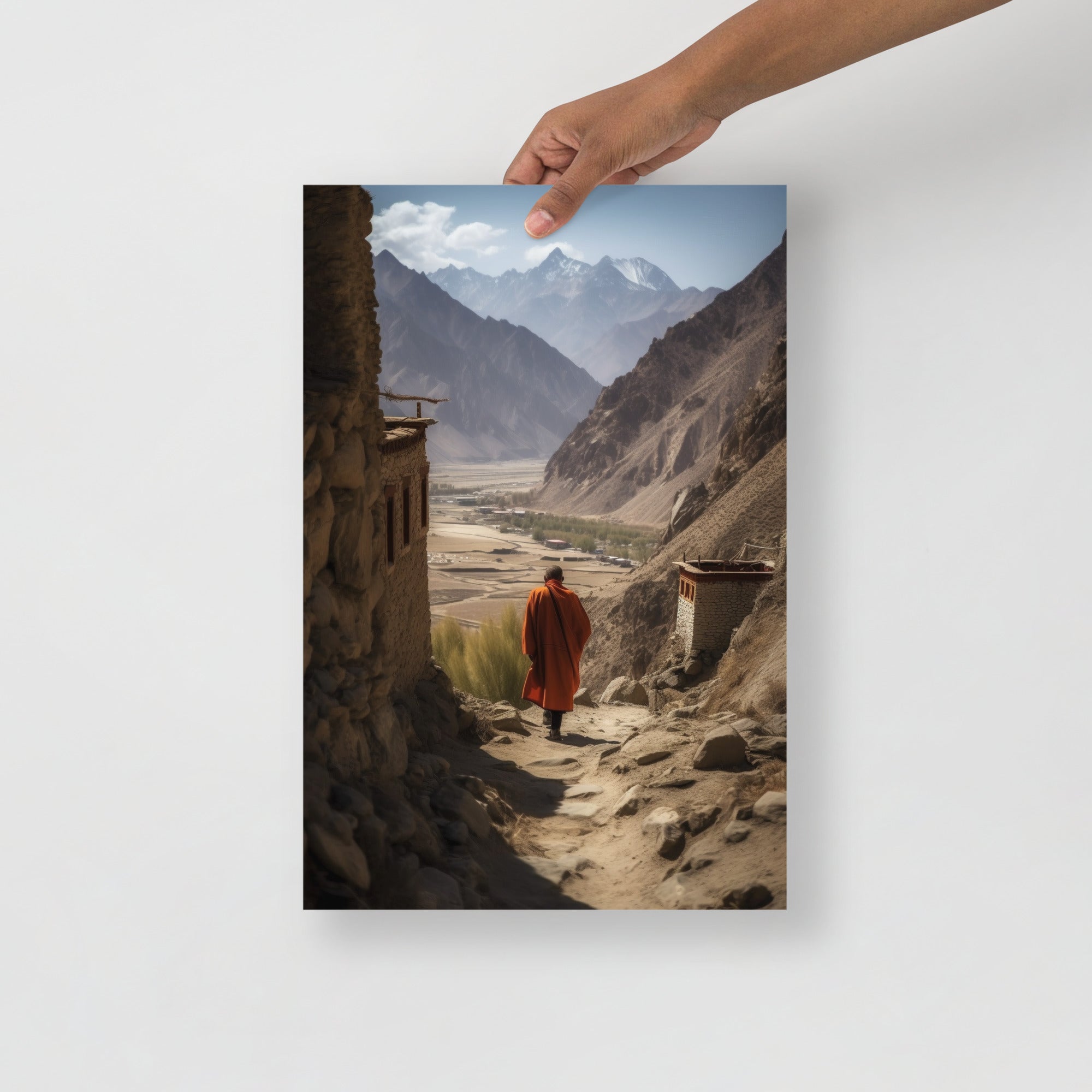 Serene Mountain Monastery Journey Art Poster by Visual Verse - Image 4