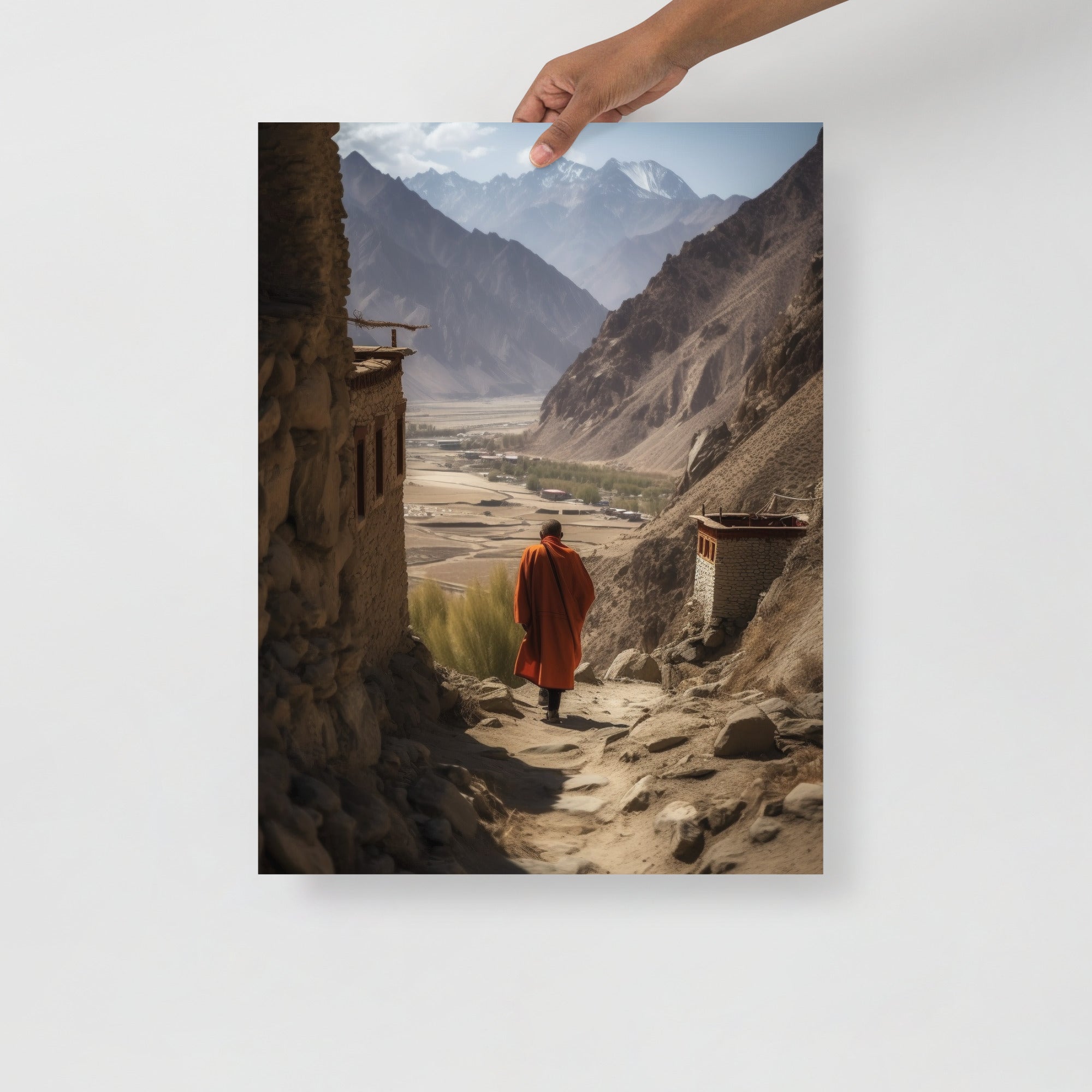 Serene Mountain Monastery Journey Art Poster by Visual Verse - Image 6