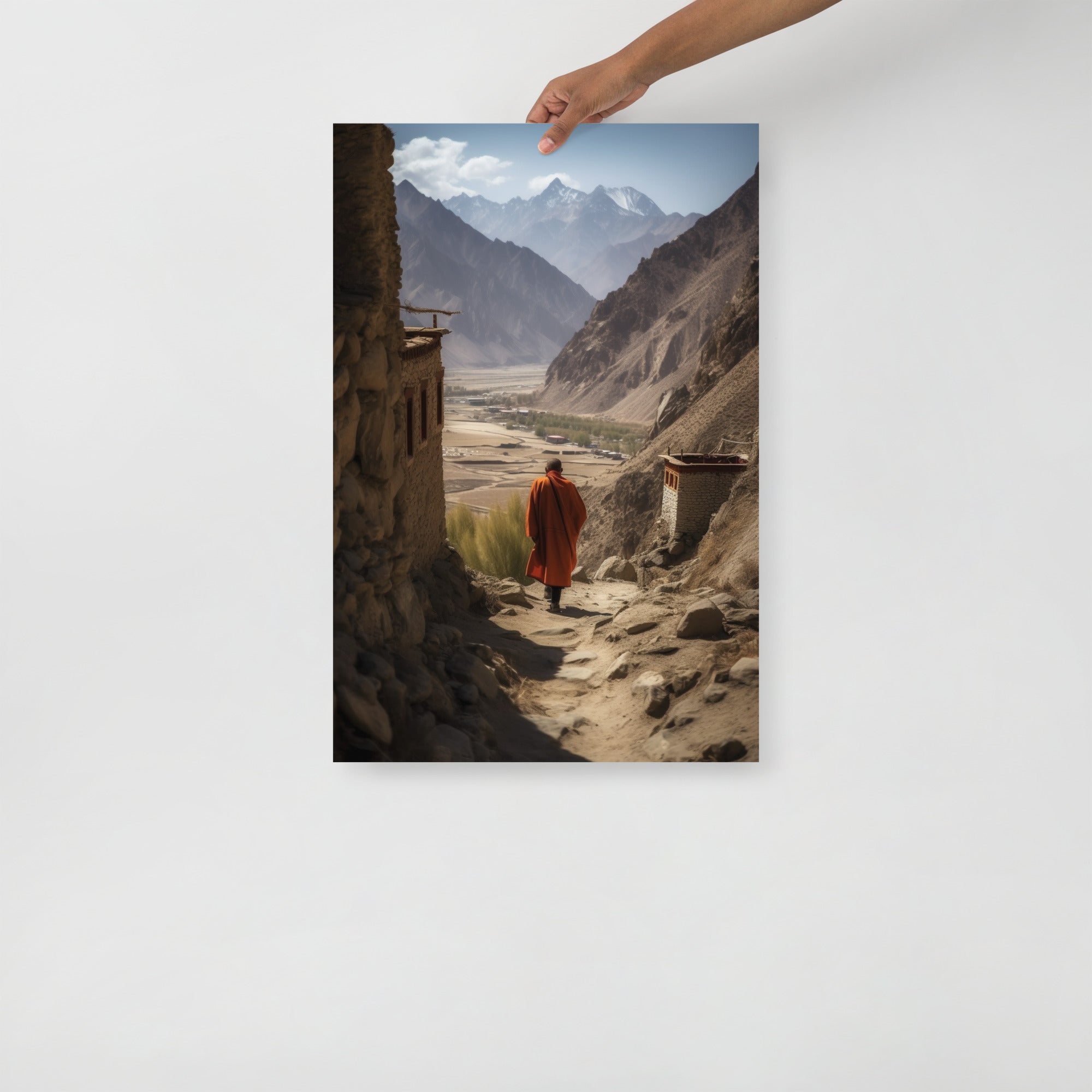Serene Mountain Monastery Journey Art Poster by Visual Verse - Image 7