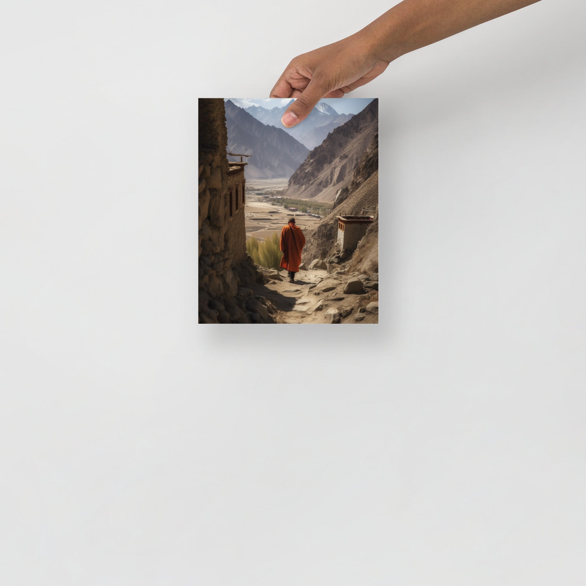 Serene Mountain Monastery Journey Art Poster by Visual Verse - Image 9