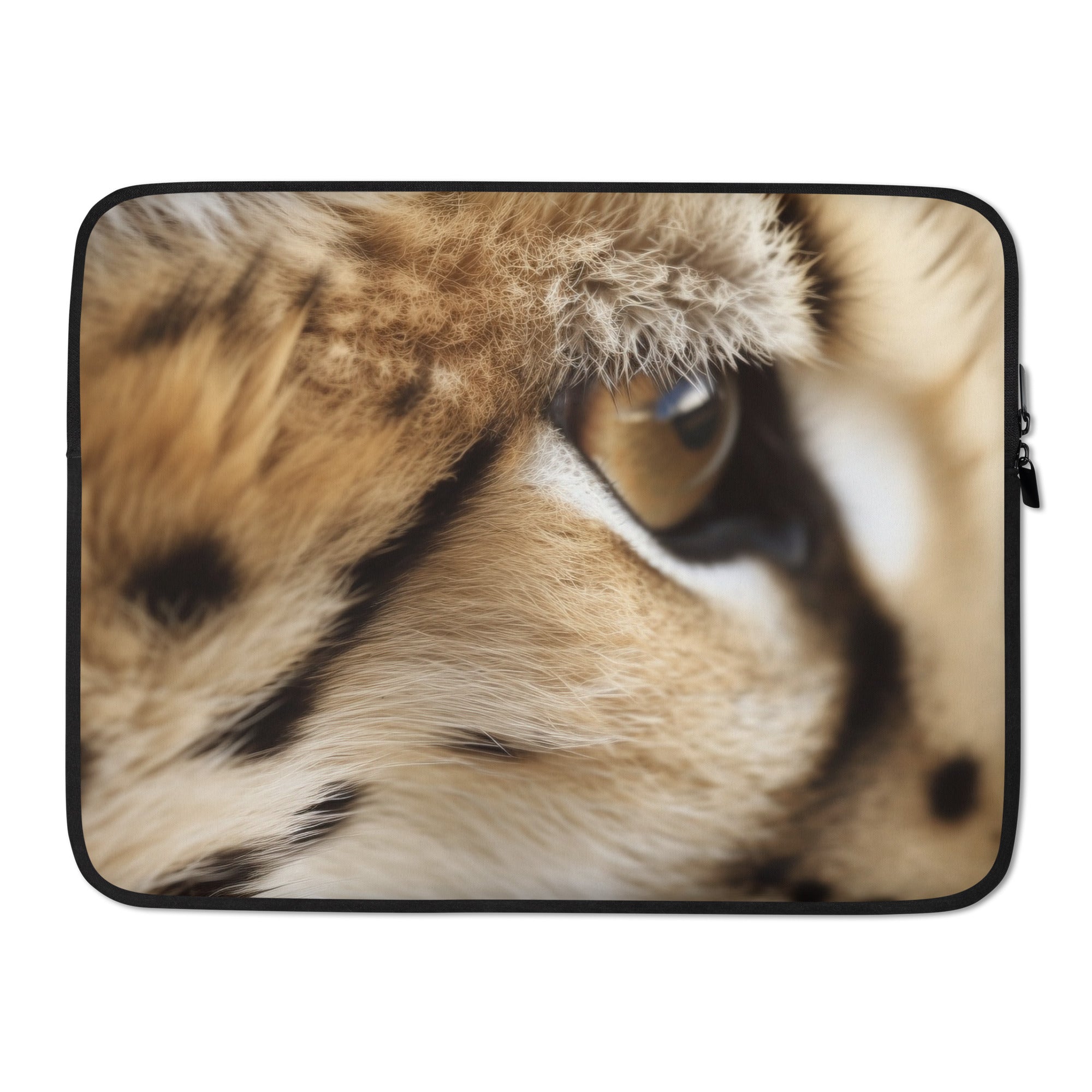 Serval Fur Laptop Sleeve by Visual Verse - Image 1