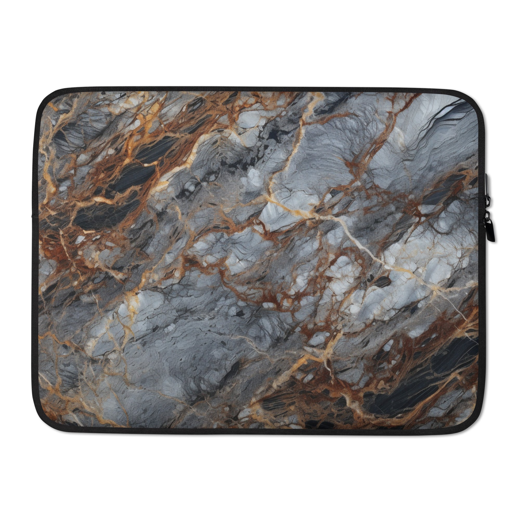 Silver Granite Laptop Sleeve by Visual Verse - Image 1