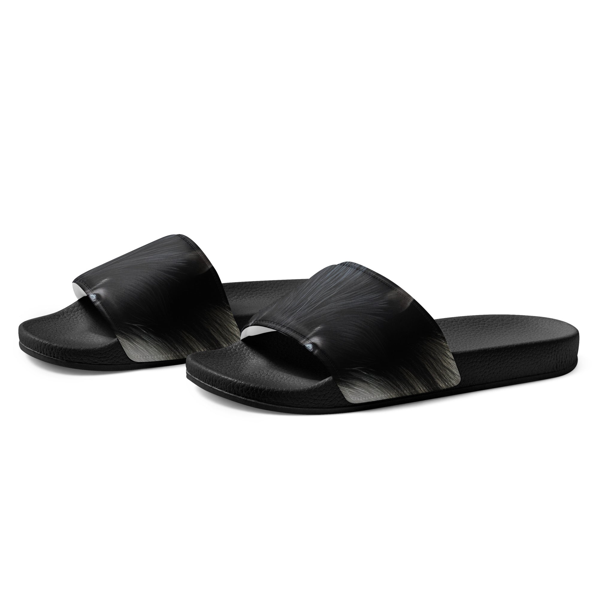 Skunk Fur Women's Slides by Visual Verse - Image 3