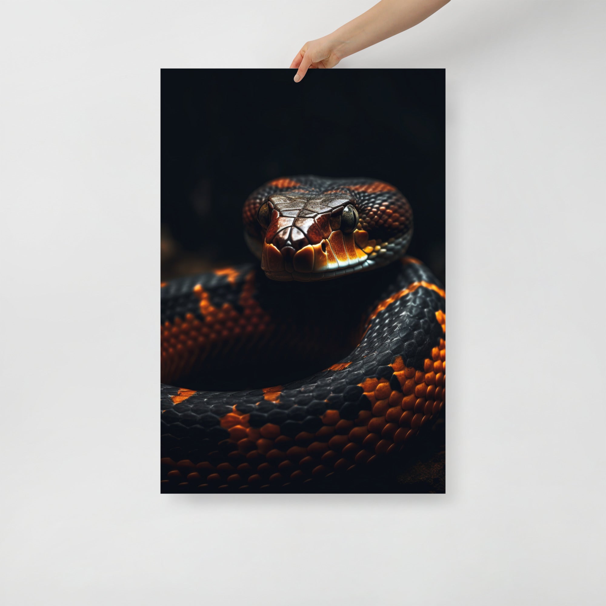 Sleek & Vibrant Snake Art Poster by Visual Verse - Image 1