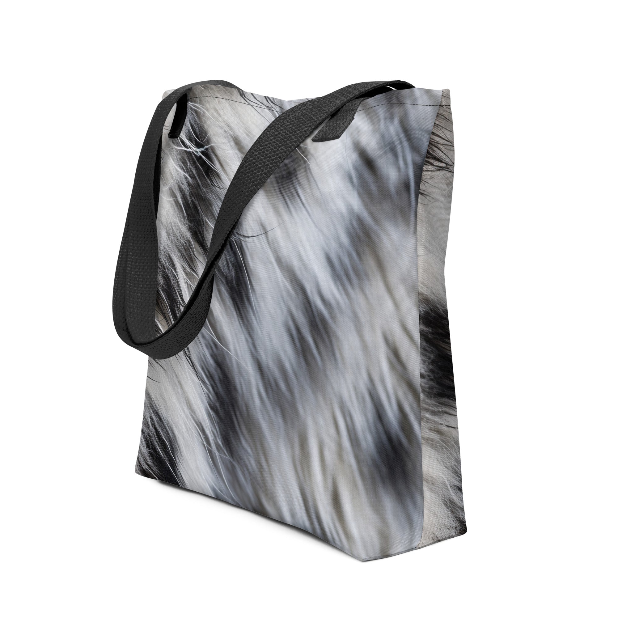 Snow Leopard Fur Tote Bag by Visual Verse - Image 1
