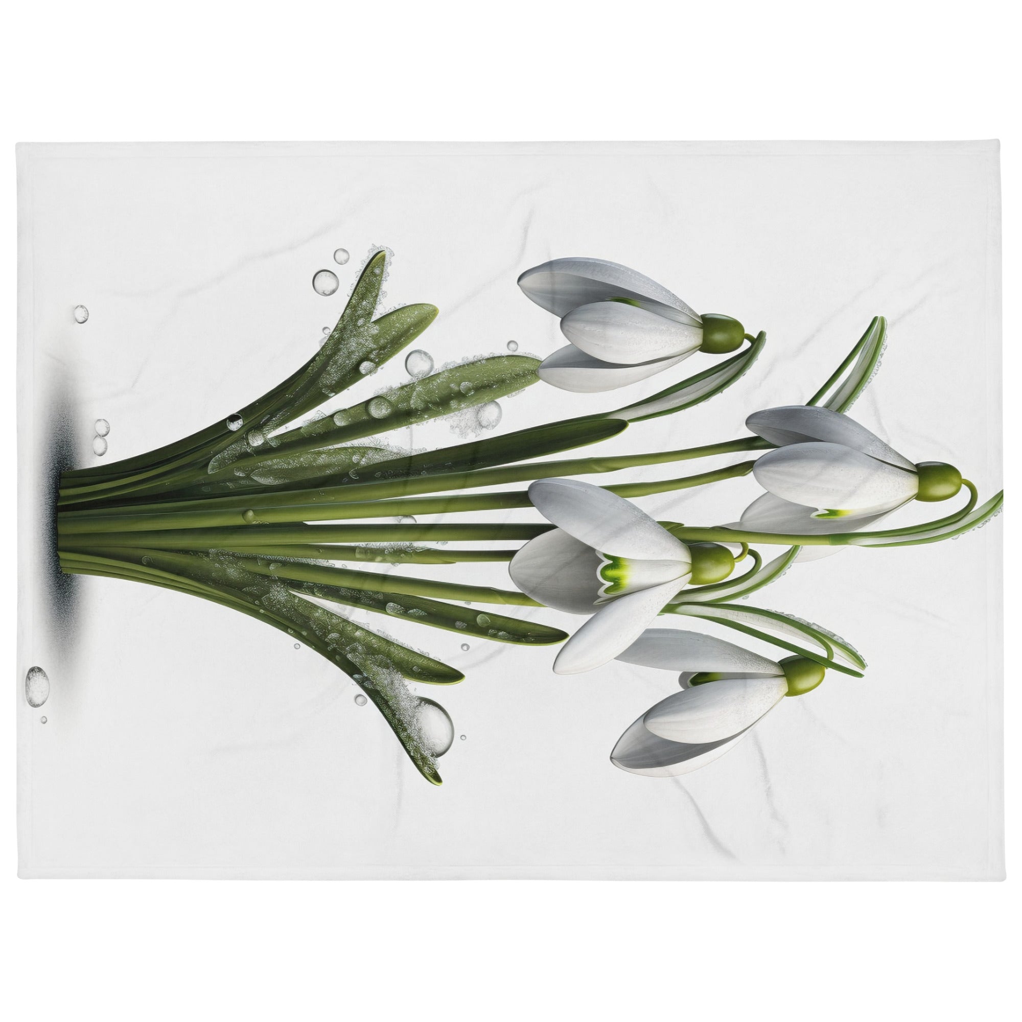 Snowdrop Flower Blanket by Visual Verse - Image 1