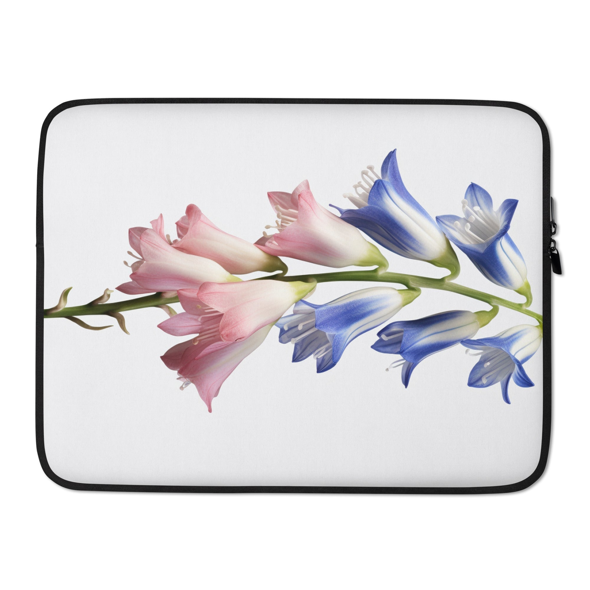 Spanish Bluebell Flower Laptop Sleeve by Visual Verse - Image 1