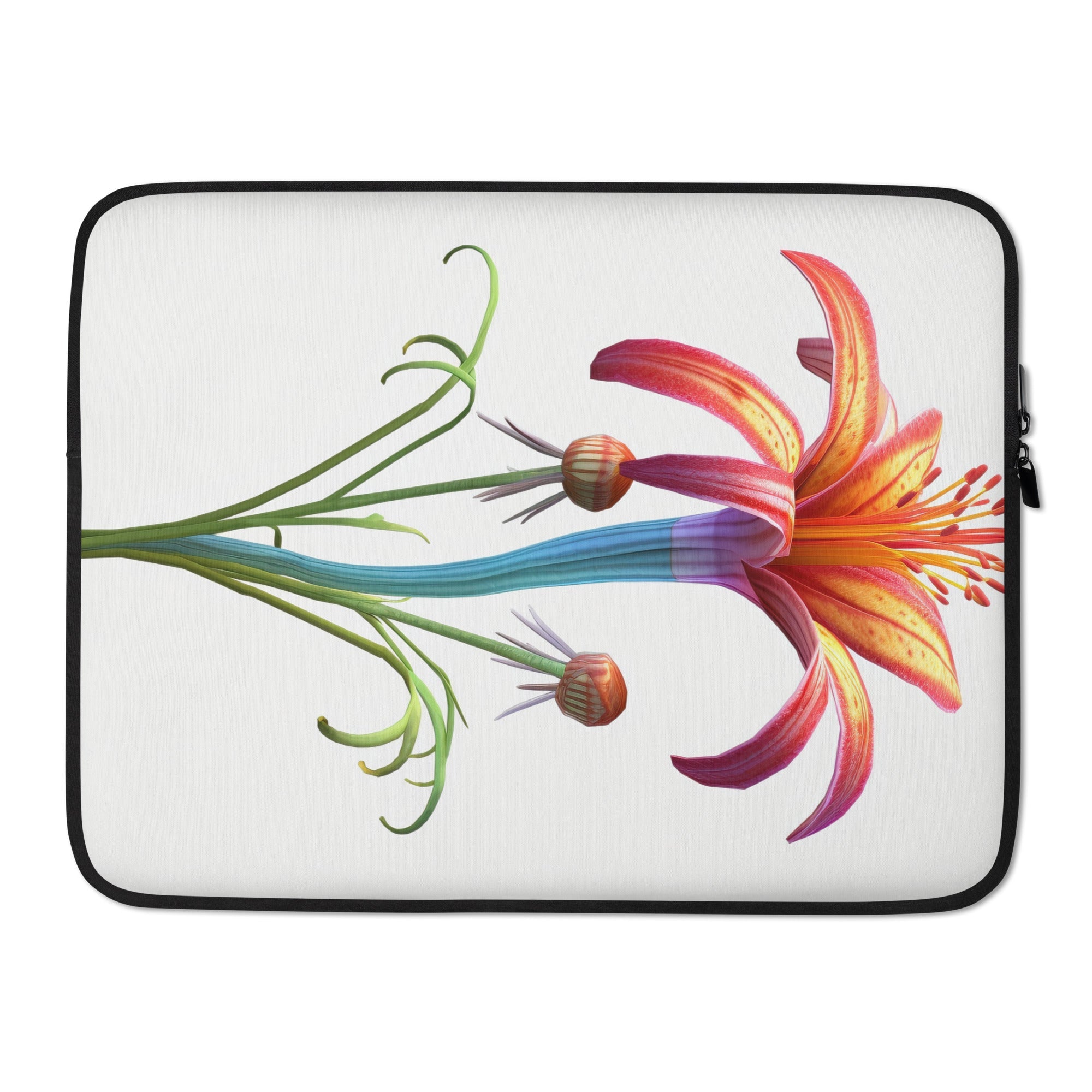 Spider Flower Laptop Sleeve by Visual Verse - Image 1