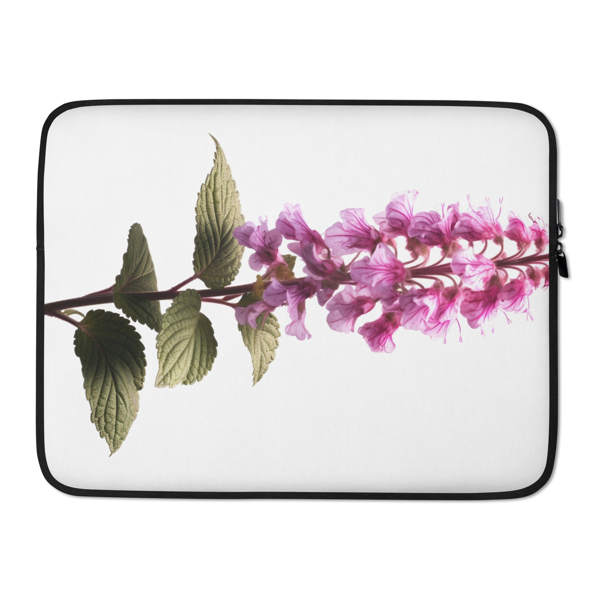 Spotted Deadnettle Flower Laptop Sleeve by Visual Verse - Image 1