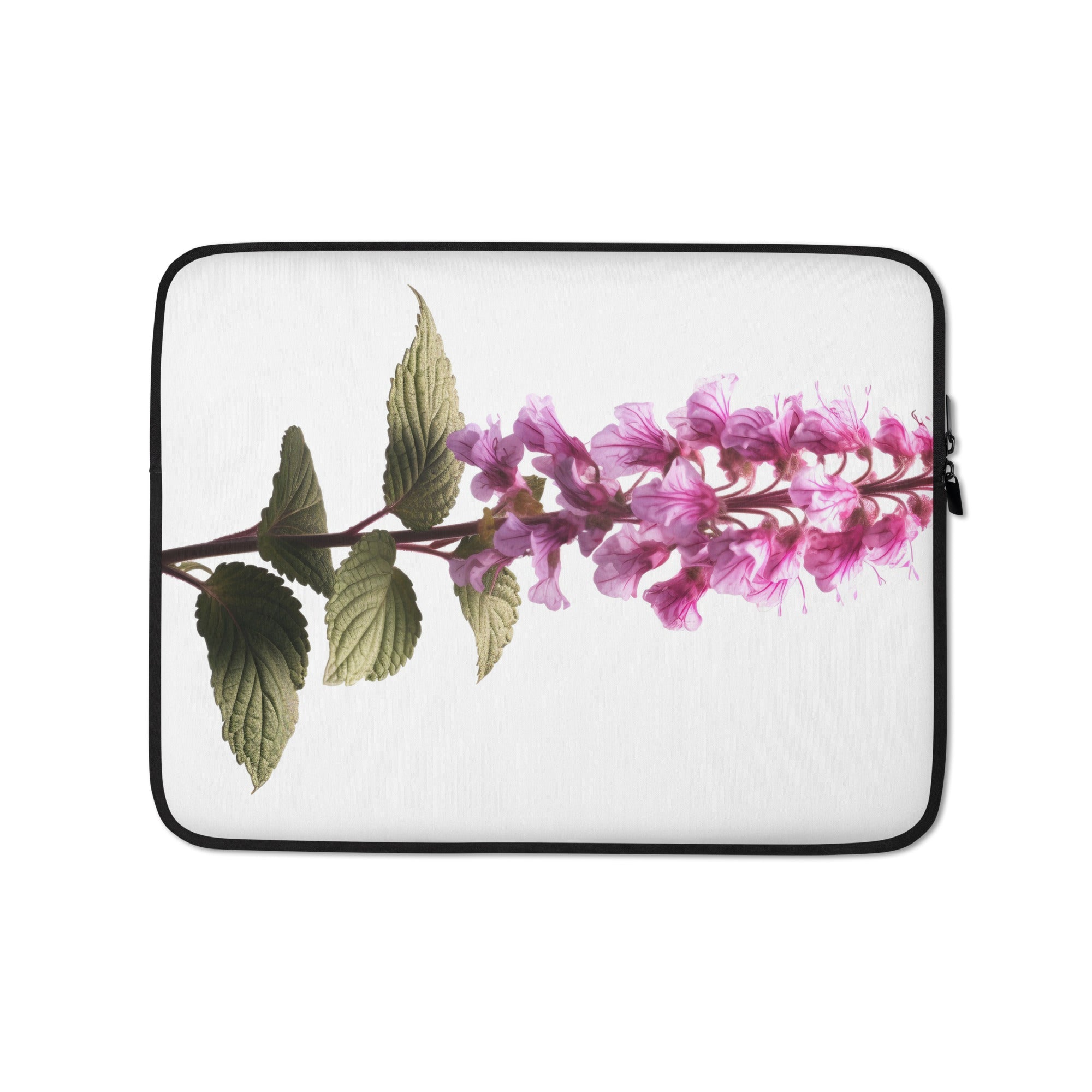 Spotted Deadnettle Flower Laptop Sleeve by Visual Verse - Image 2