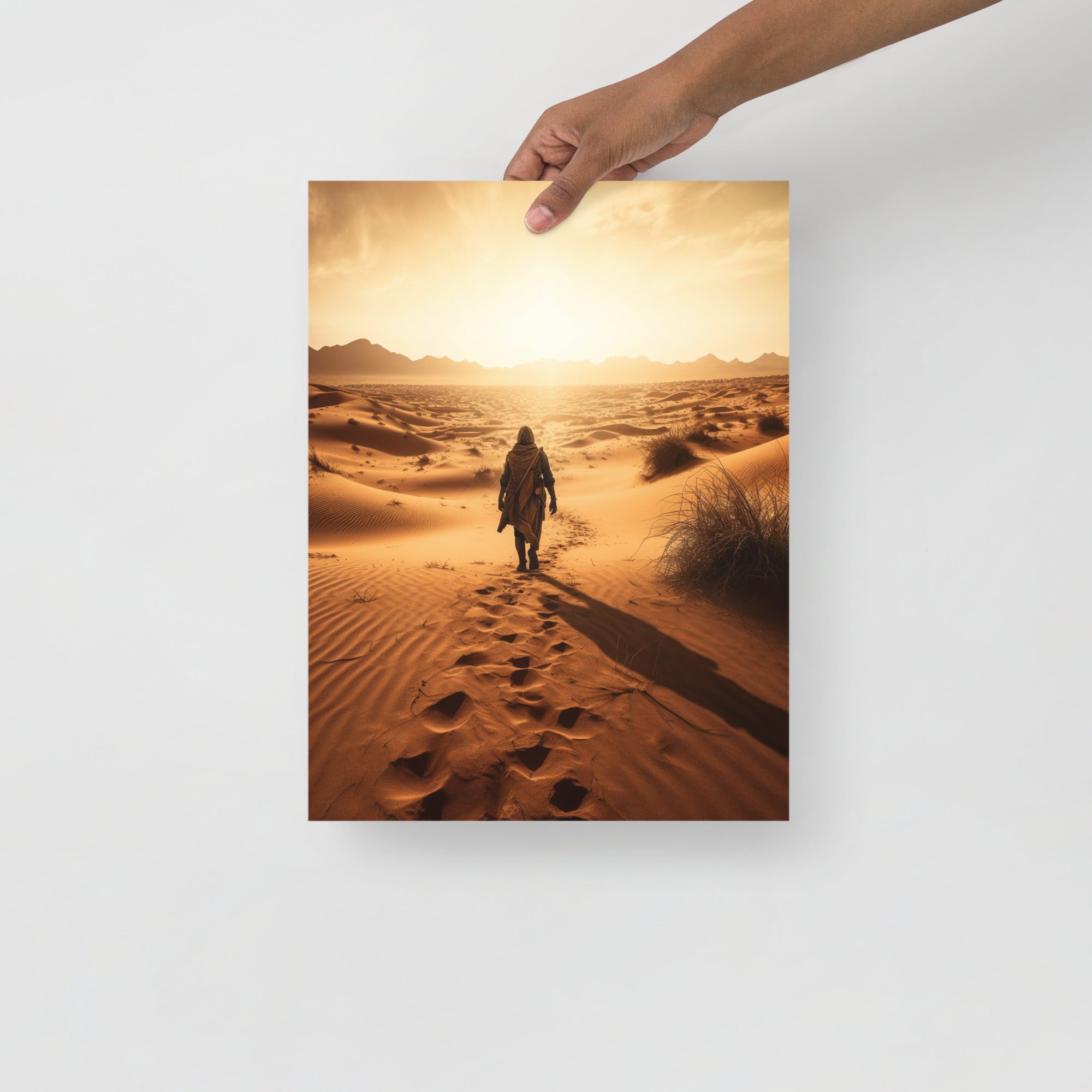 Stunning Barren Sun Trekking Landscape Art Poster by Visual Verse - Image 3