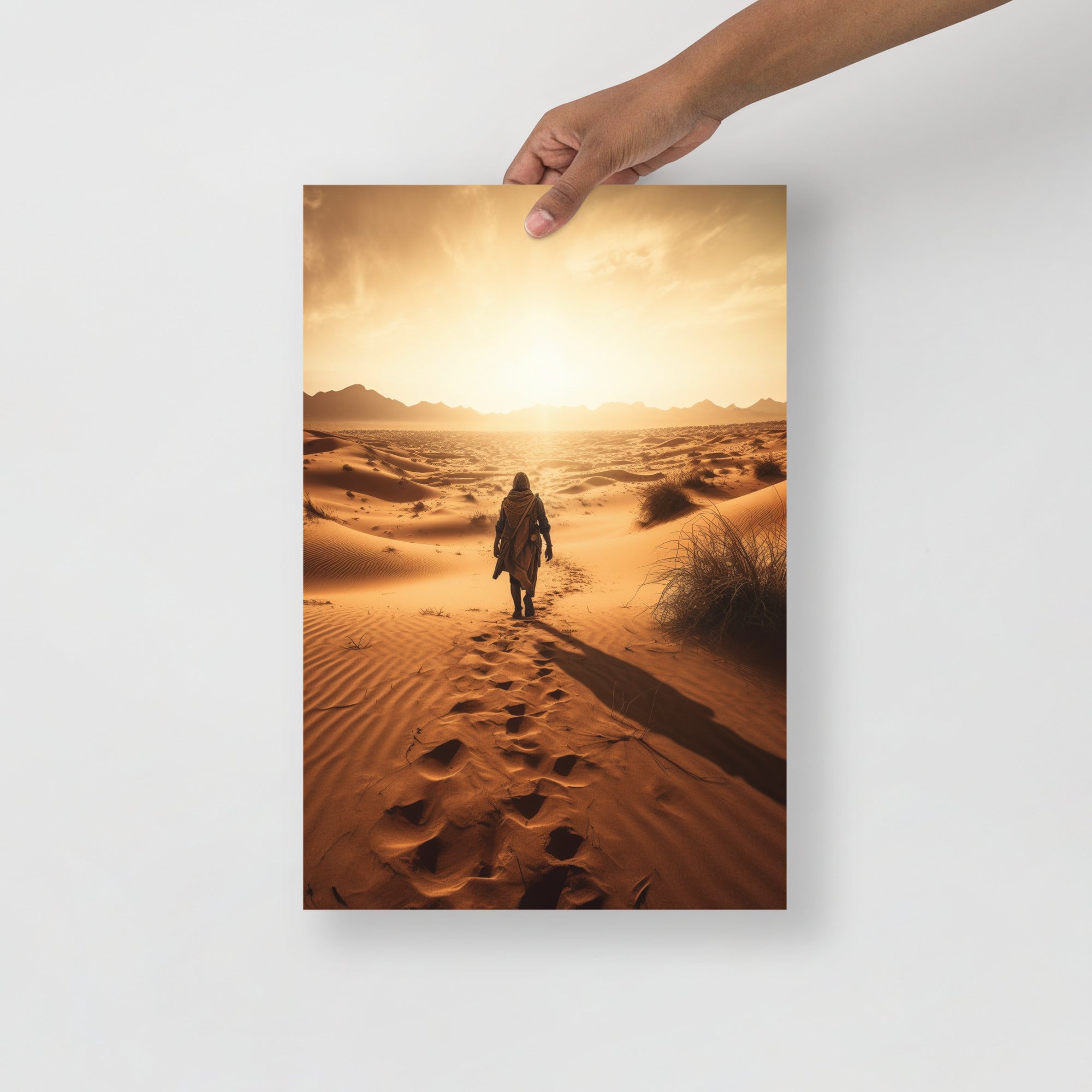 Stunning Barren Sun Trekking Landscape Art Poster by Visual Verse - Image 4