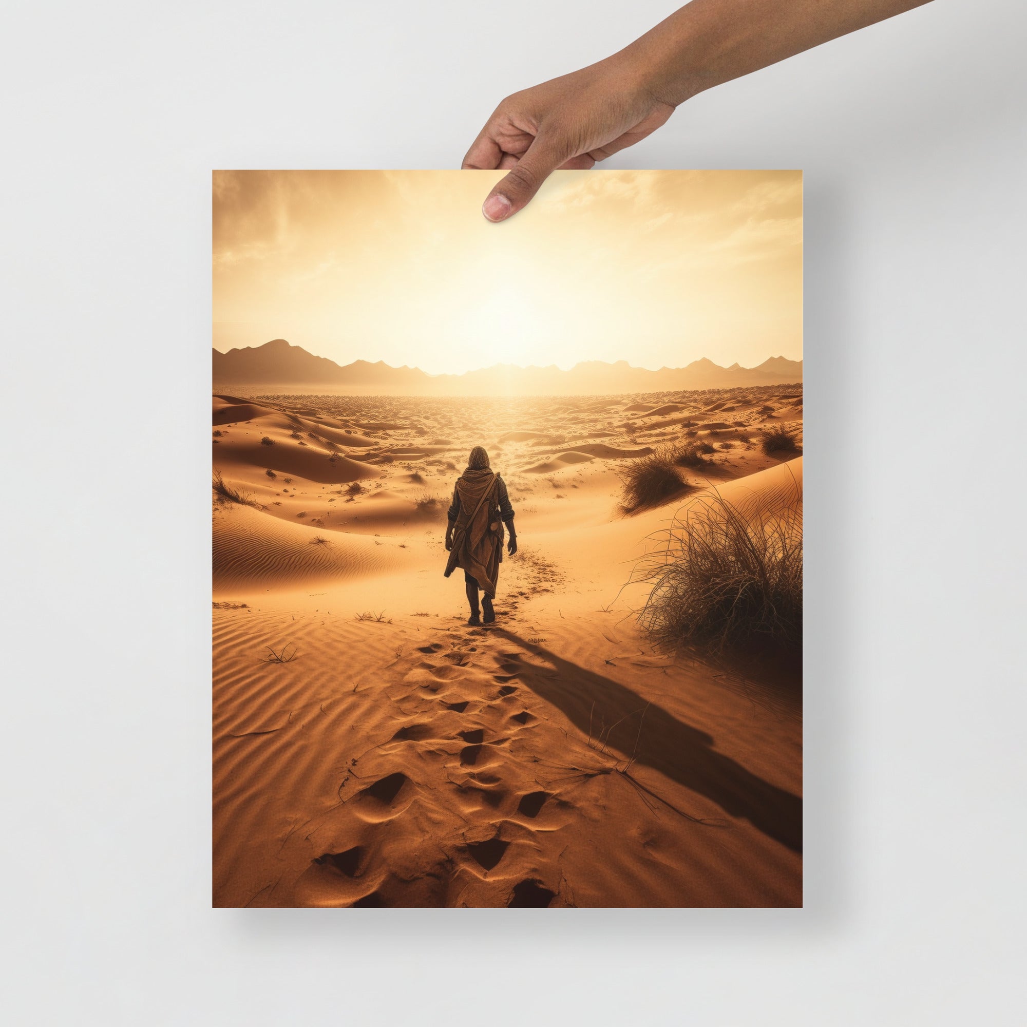 Stunning Barren Sun Trekking Landscape Art Poster by Visual Verse - Image 5