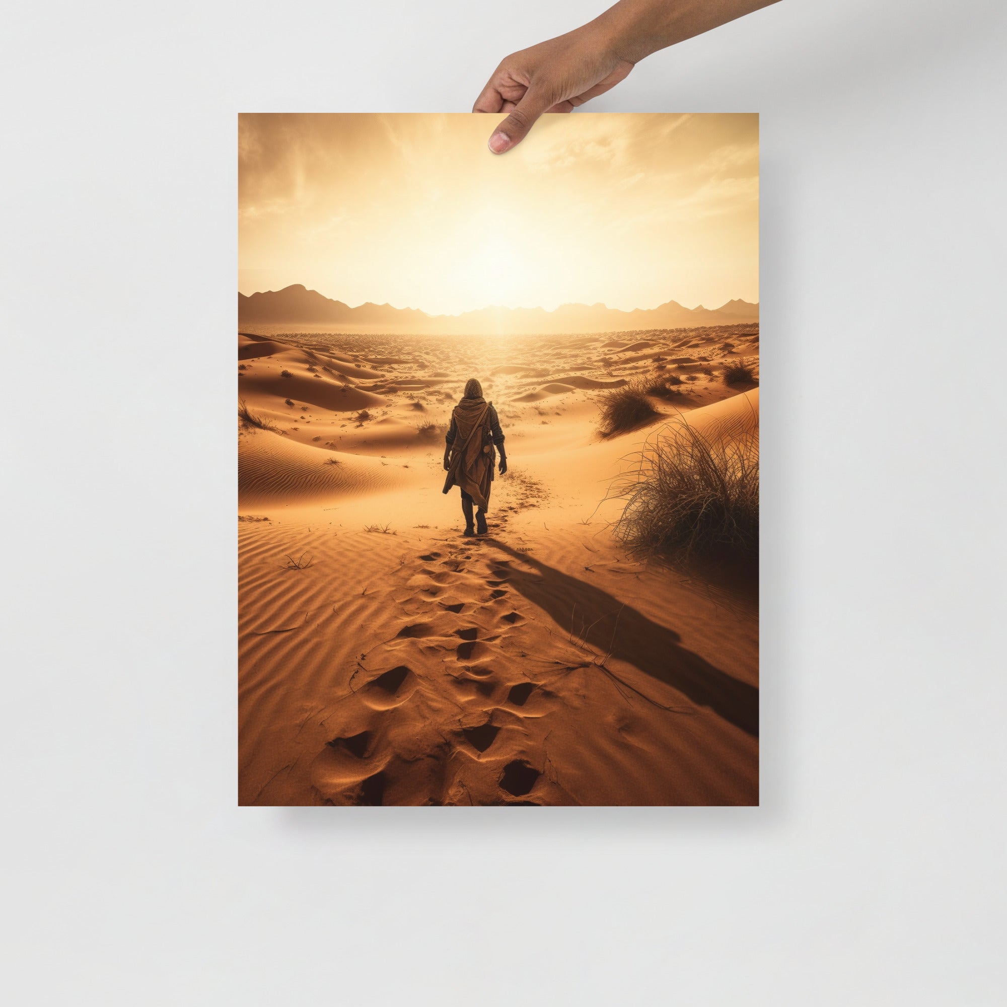 Stunning Barren Sun Trekking Landscape Art Poster by Visual Verse - Image 6
