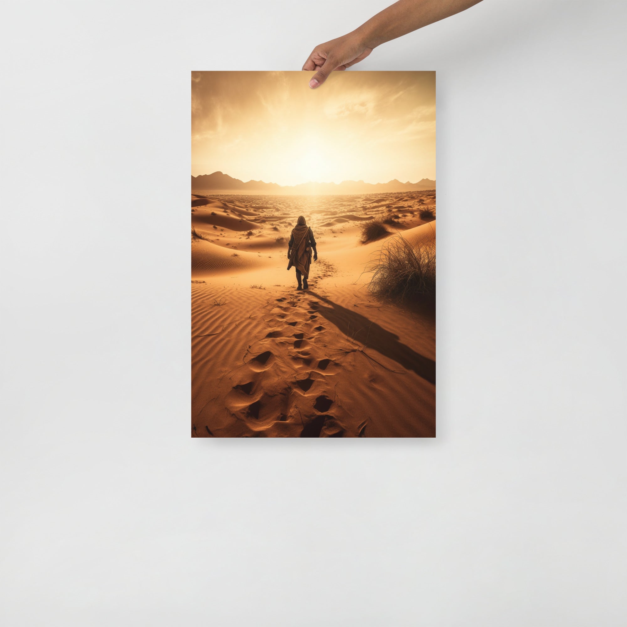 Stunning Barren Sun Trekking Landscape Art Poster by Visual Verse - Image 7