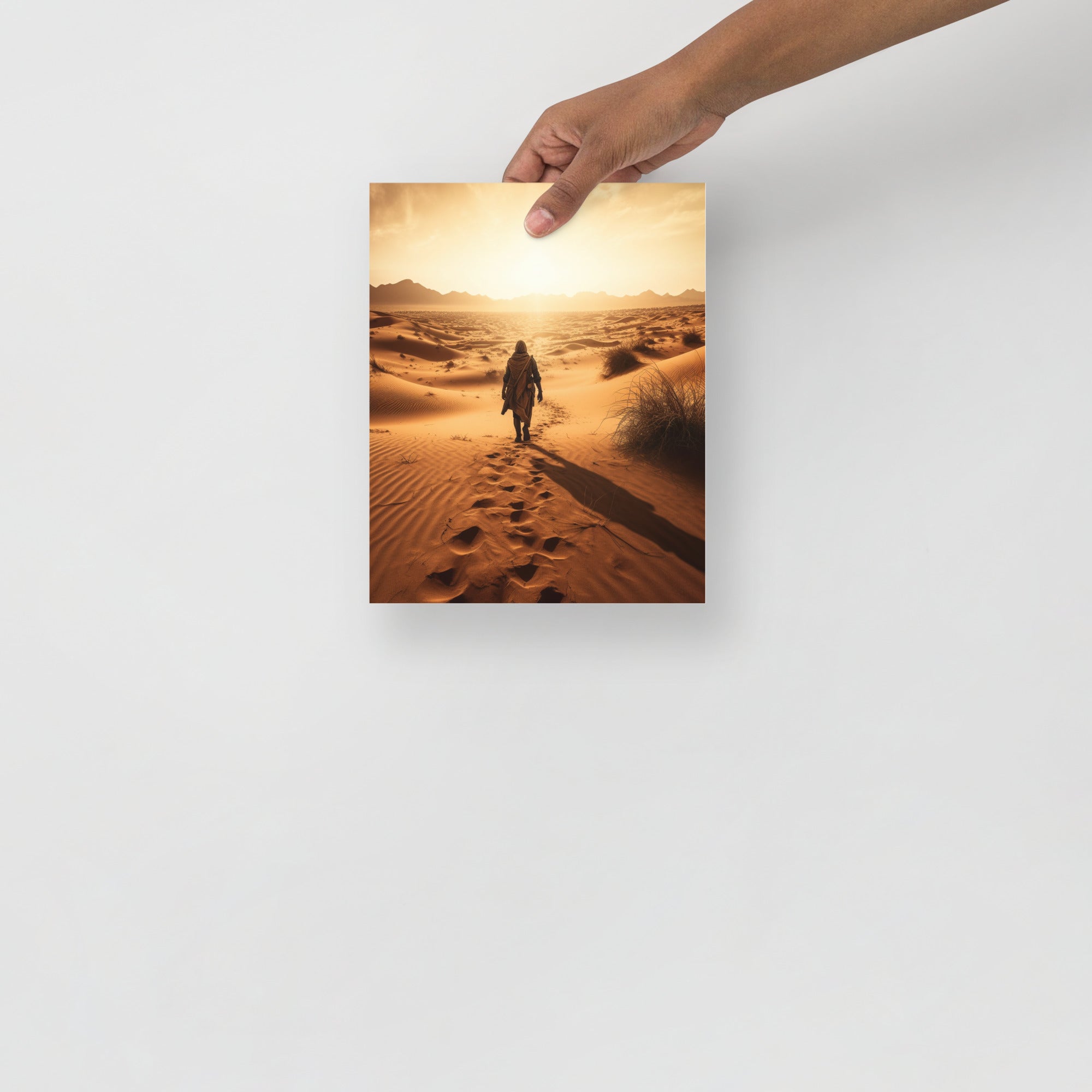 Stunning Barren Sun Trekking Landscape Art Poster by Visual Verse - Image 9