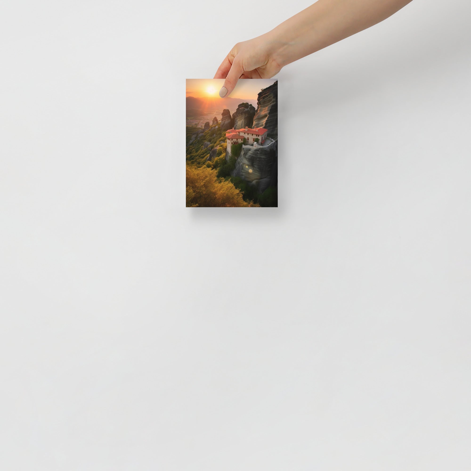Stunning Monasteries Perched Mountain Art Poster by Visual Verse - Image 8