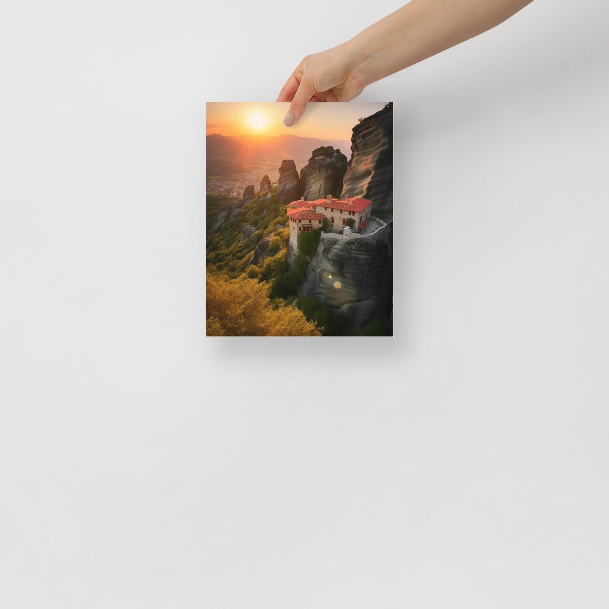 Stunning Monasteries Perched Mountain Art Poster by Visual Verse - Image 9