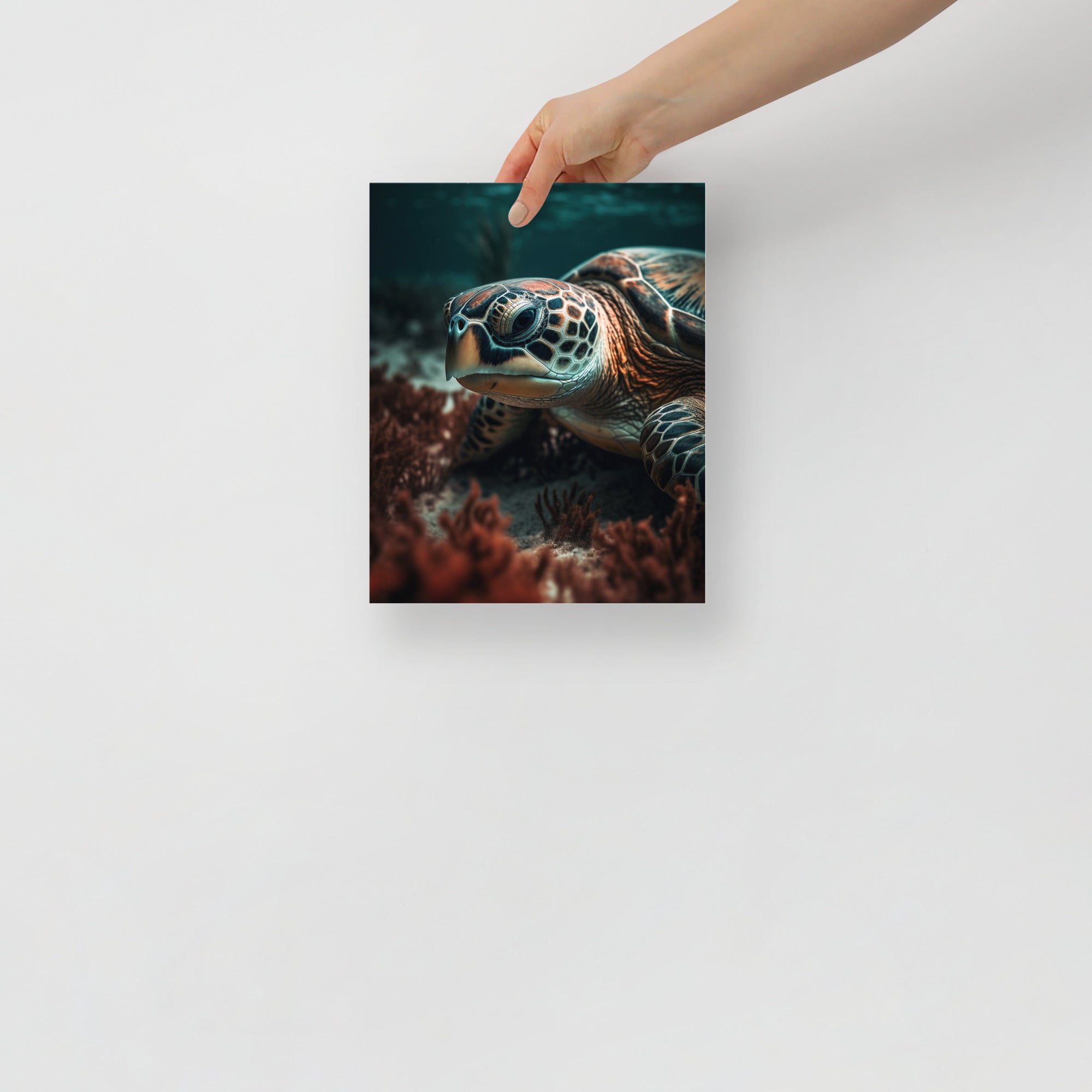 Stunning Underwater Sea Turtle Art Poster by Visual Verse - Image 9