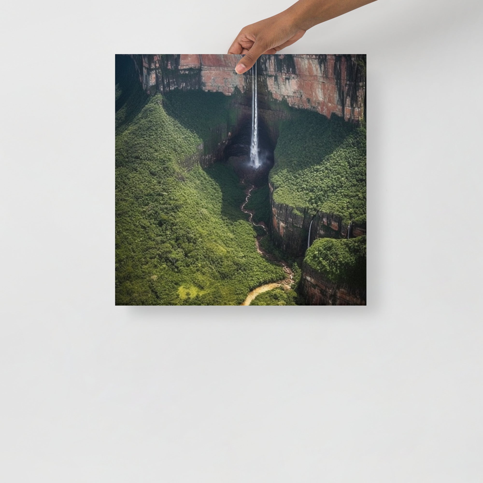 Summit Sojourn: World'S Highest Waterfall Ascent Art Poster by Visual Verse - Image 10