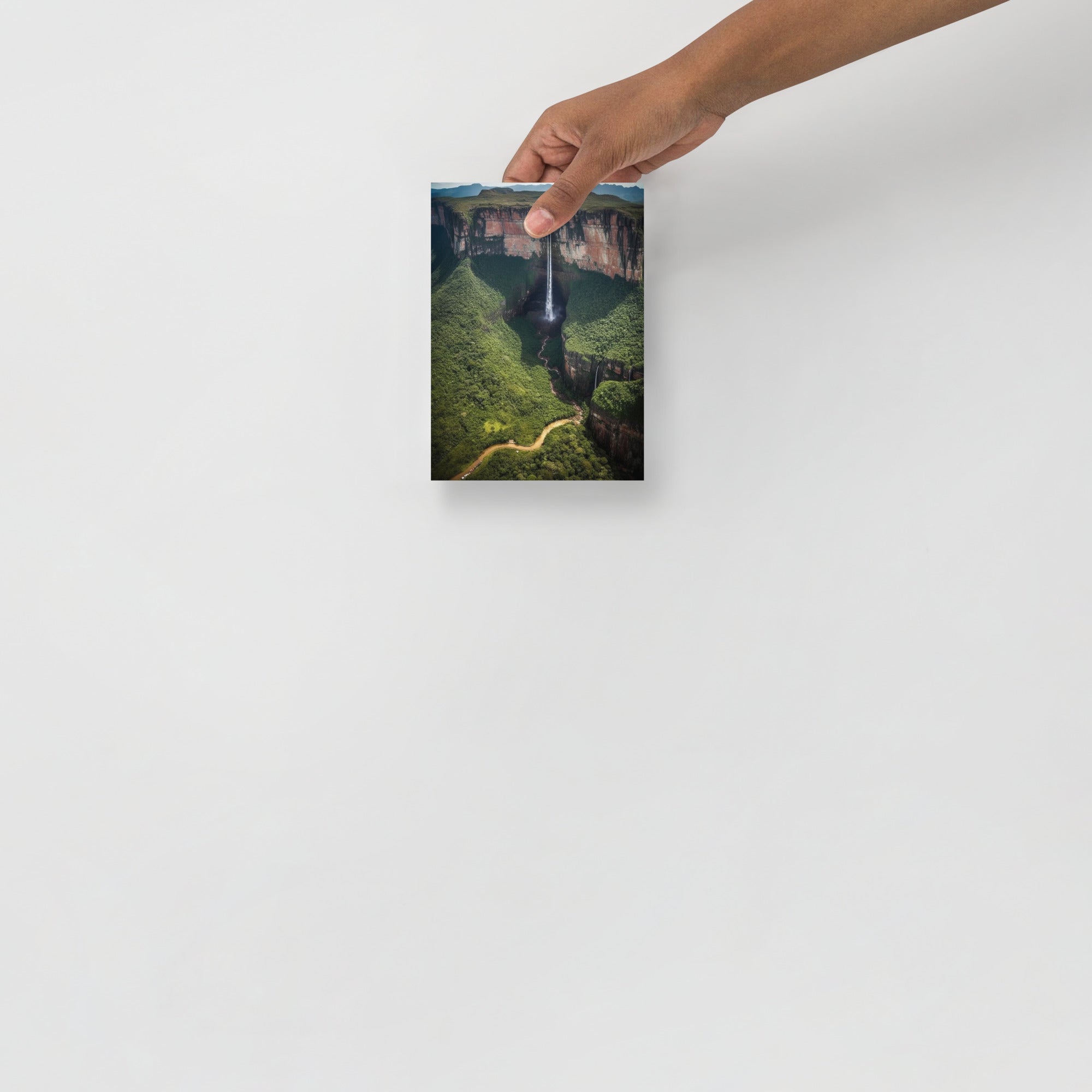 Summit Sojourn: World'S Highest Waterfall Ascent Art Poster by Visual Verse - Image 13