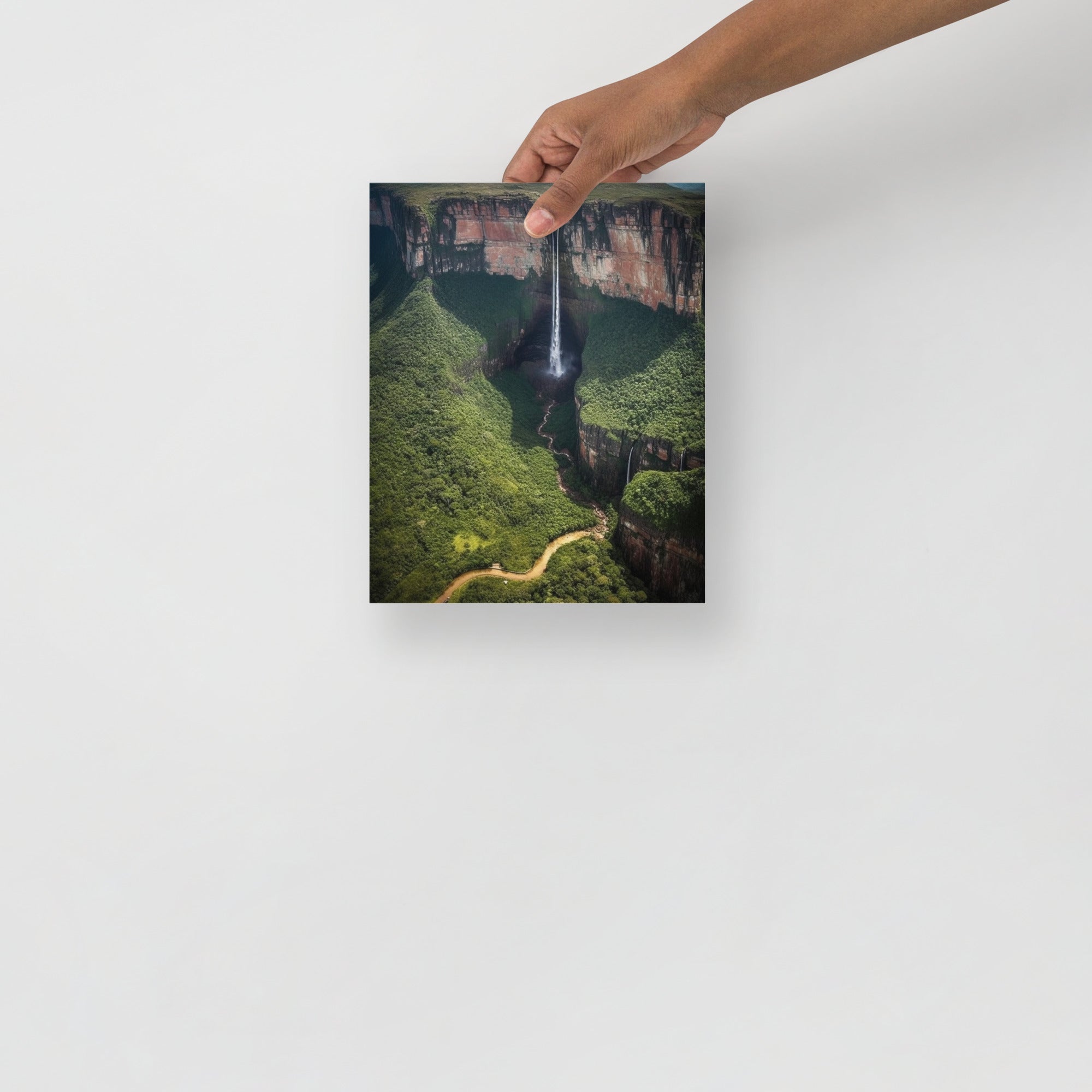 Summit Sojourn: World'S Highest Waterfall Ascent Art Poster by Visual Verse - Image 14