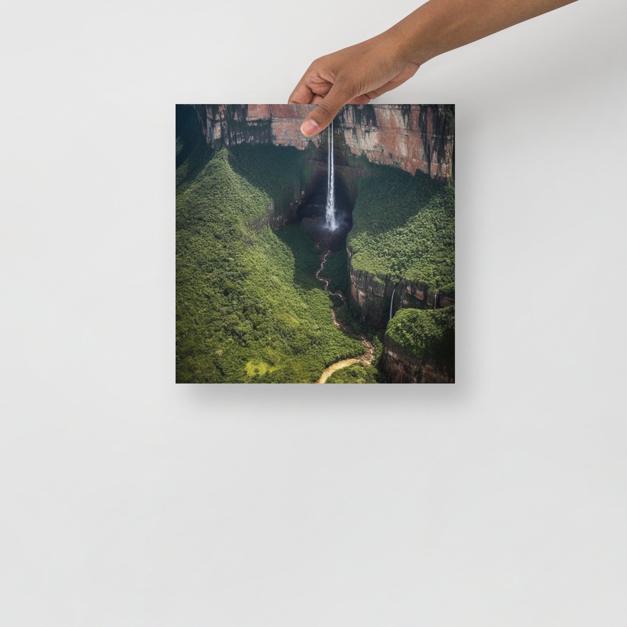 Summit Sojourn: World'S Highest Waterfall Ascent Art Poster by Visual Verse - Image 4