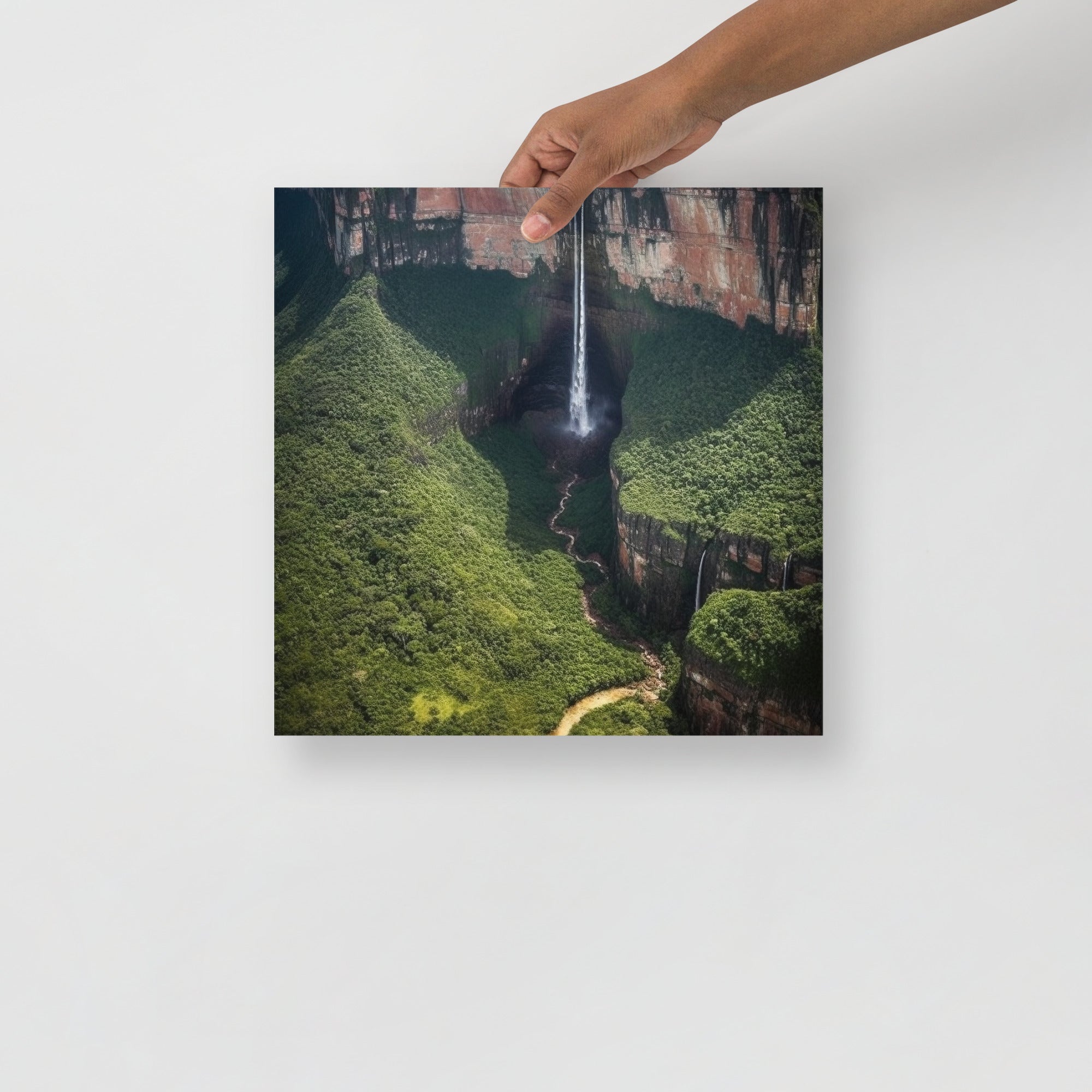 Summit Sojourn: World'S Highest Waterfall Ascent Art Poster by Visual Verse - Image 7