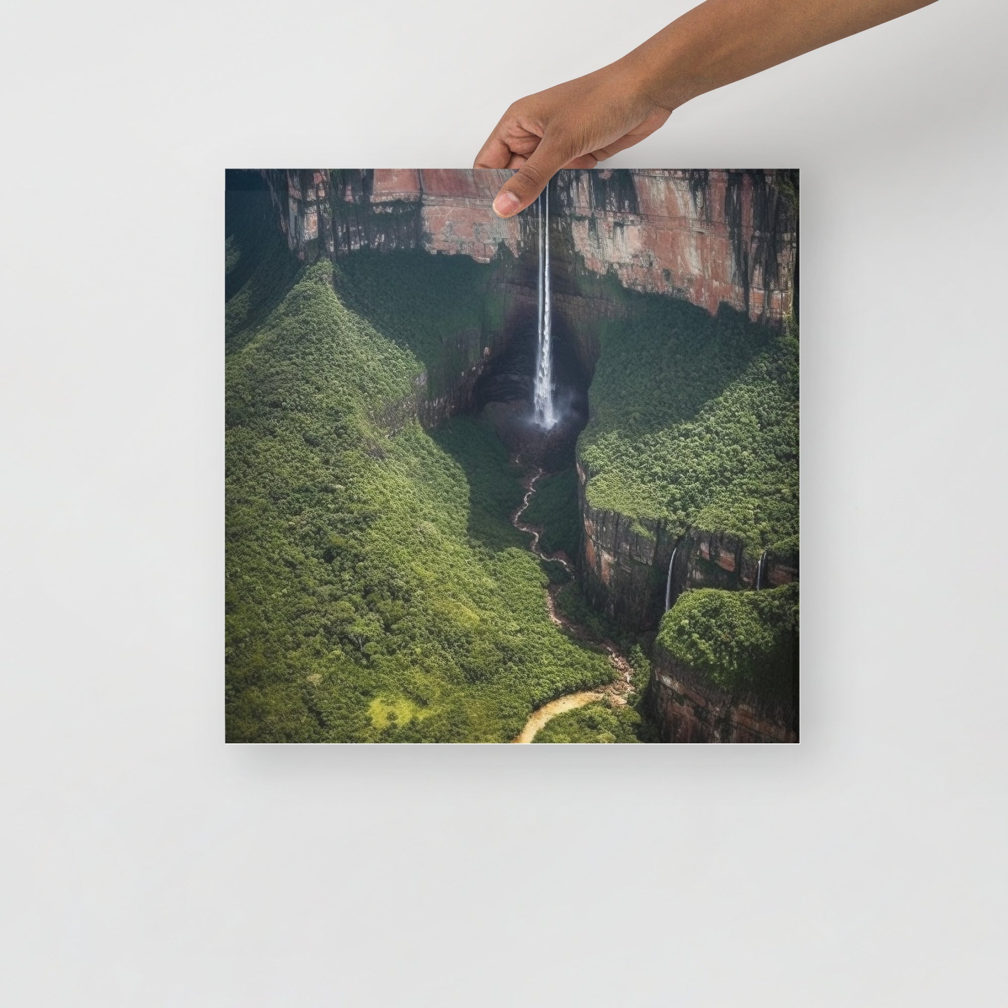 Summit Sojourn: World'S Highest Waterfall Ascent Art Poster by Visual Verse - Image 8