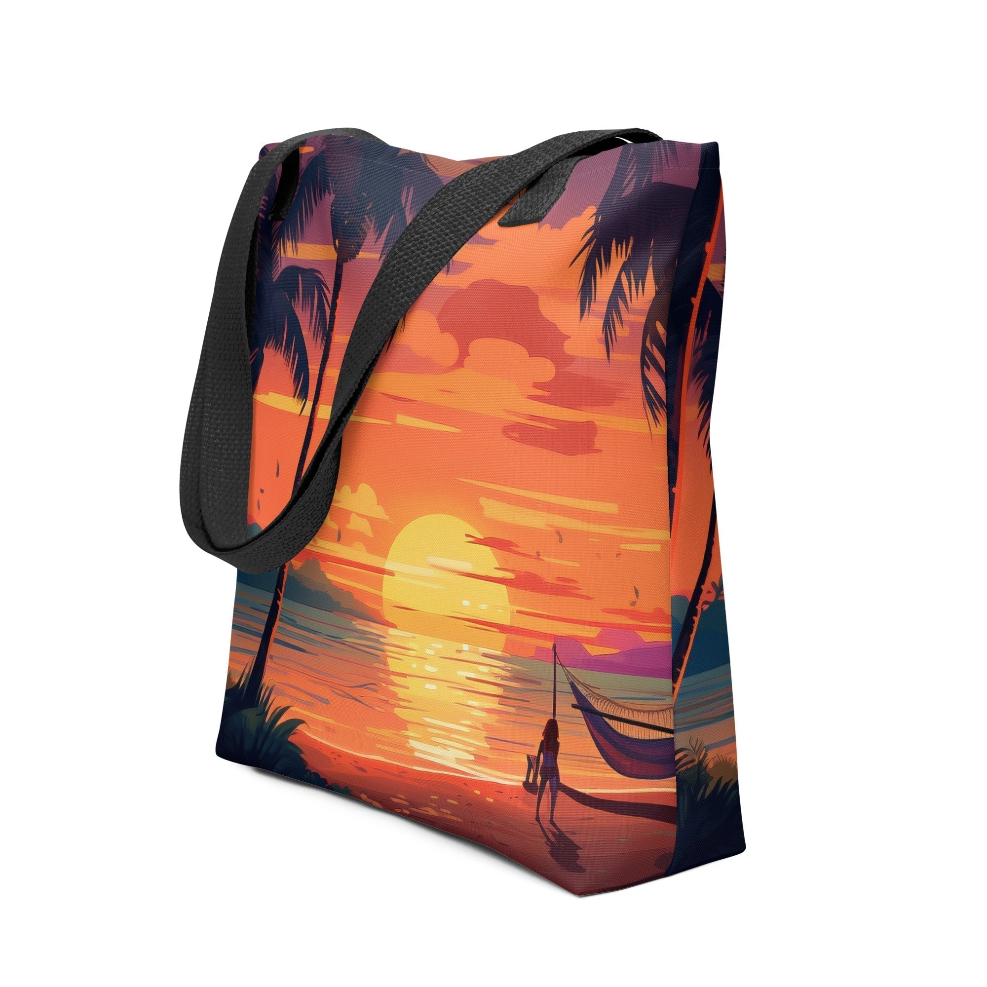 Sunset Beach Tote Bag by Visual Verse - Image 1