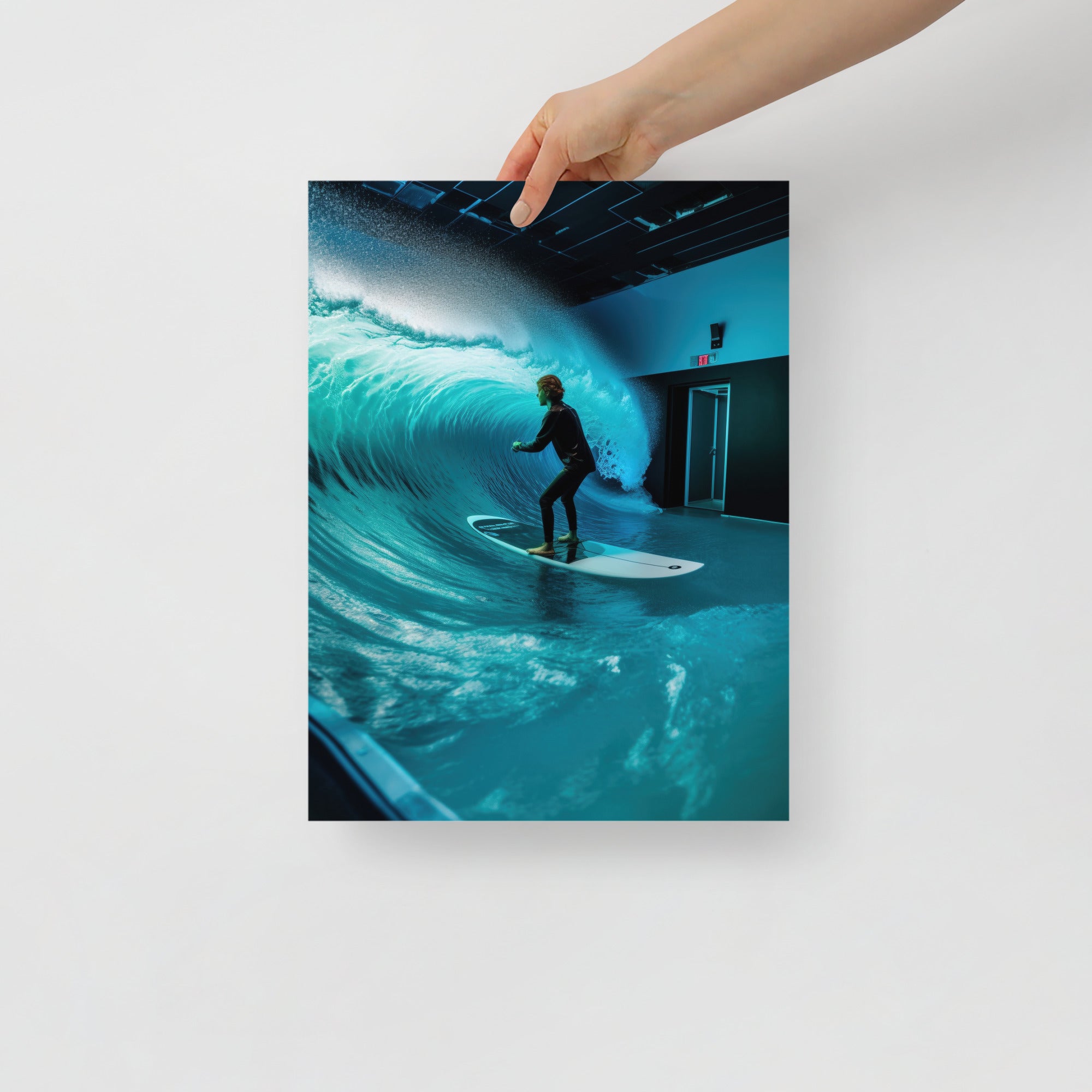 Surfing Waves Indoor Art Poster by Visual Verse - Image 3