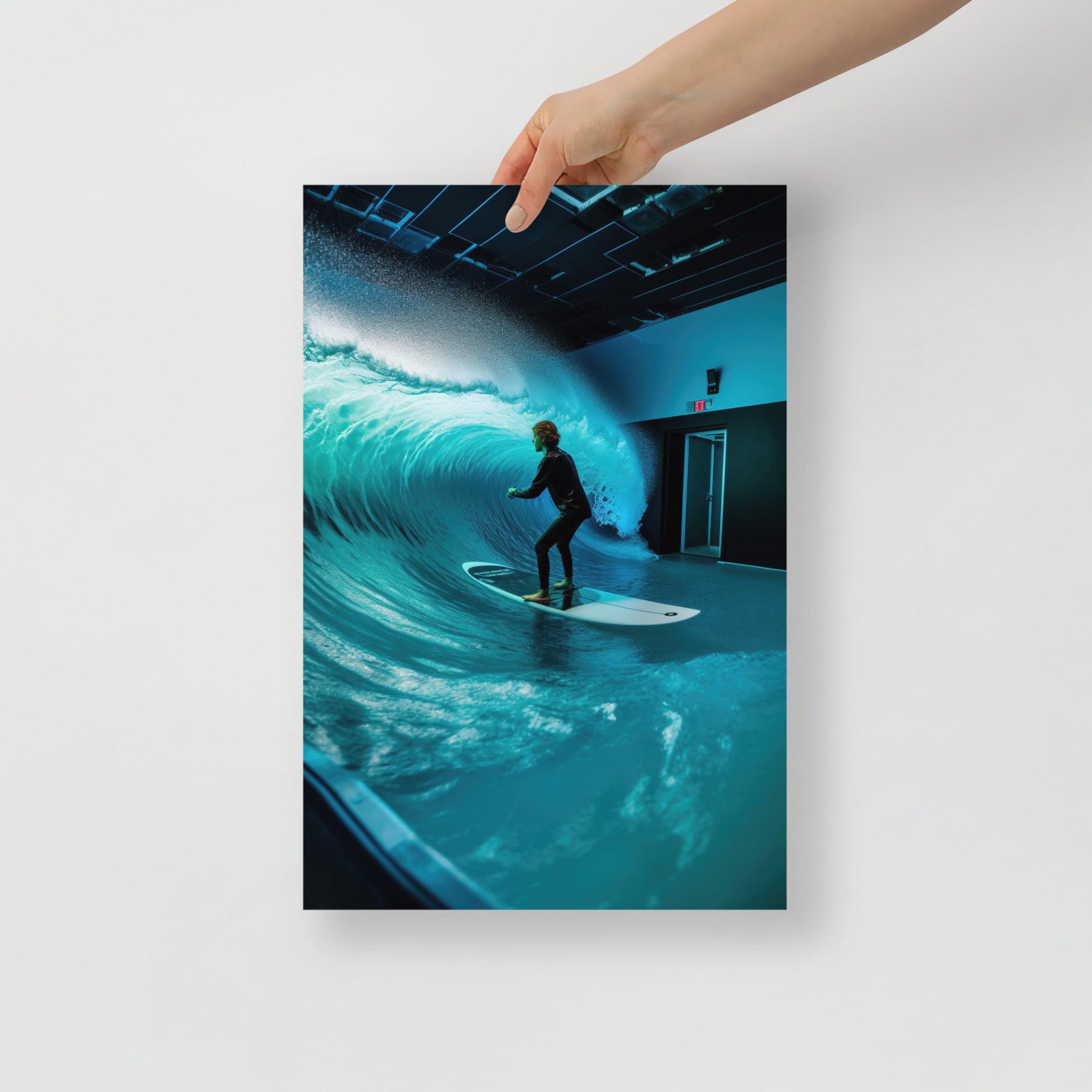 Surfing Waves Indoor Art Poster by Visual Verse - Image 4