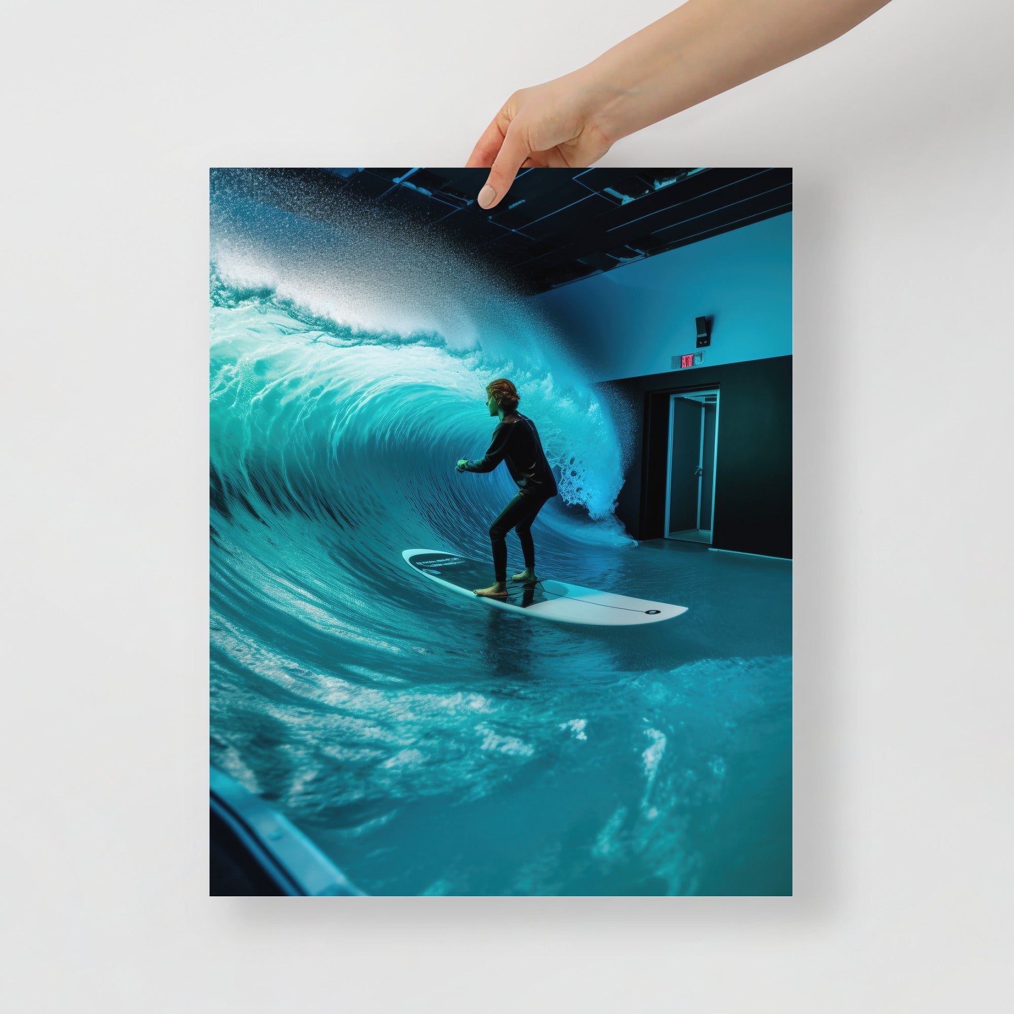 Surfing Waves Indoor Art Poster by Visual Verse - Image 5