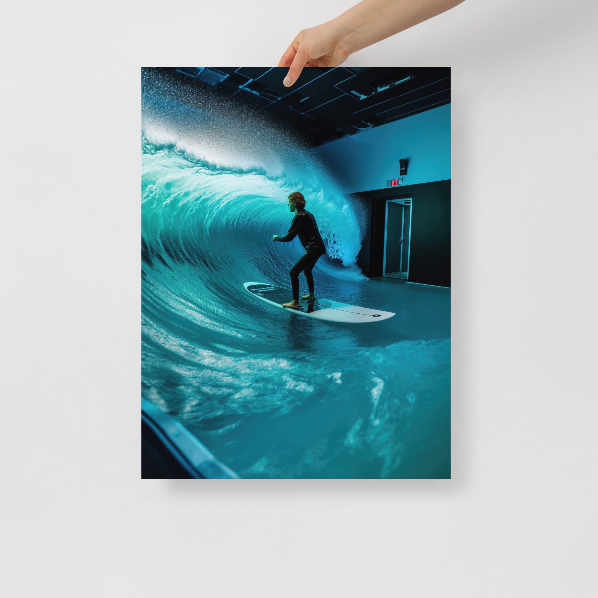 Surfing Waves Indoor Art Poster by Visual Verse - Image 6