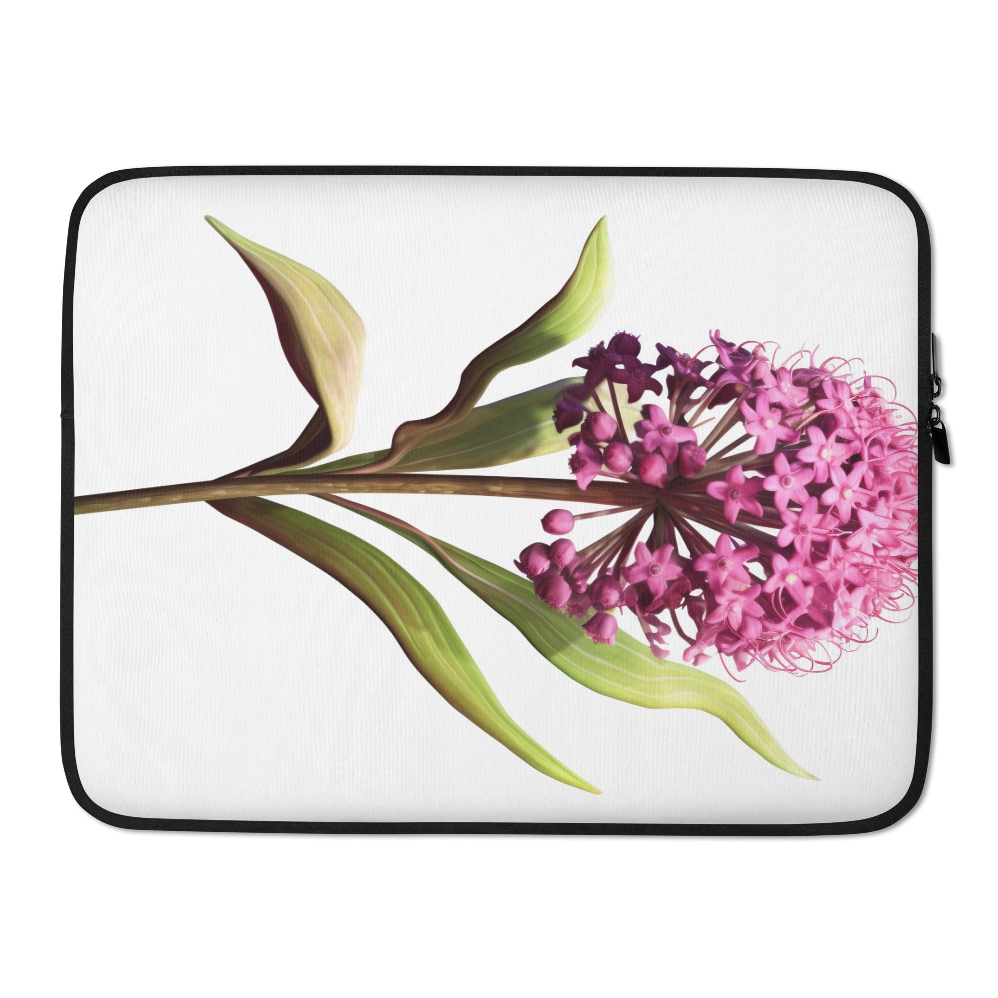 Swamp Milkweed Flower Laptop Sleeve by Visual Verse - Image 1