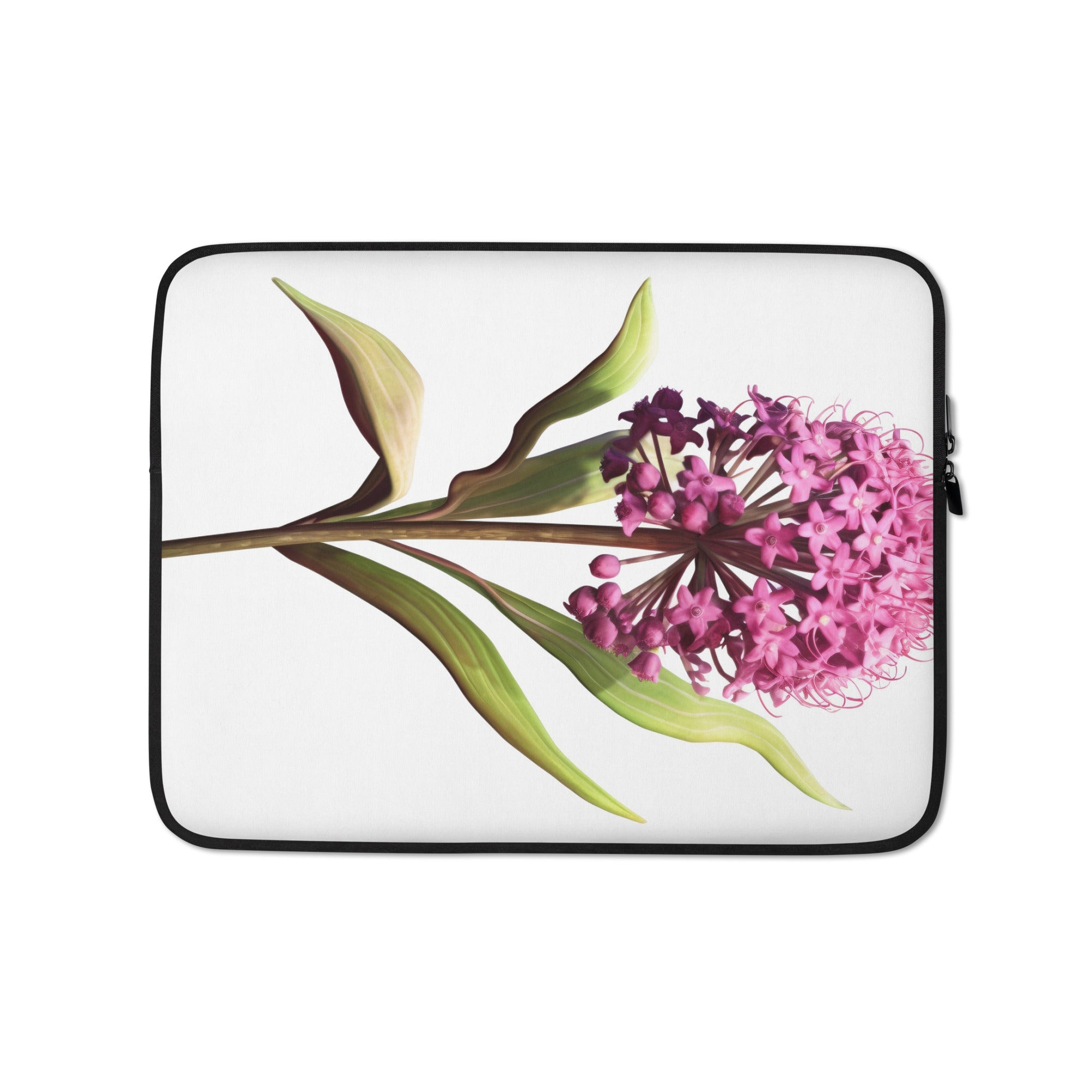 Swamp Milkweed Flower Laptop Sleeve by Visual Verse - Image 2