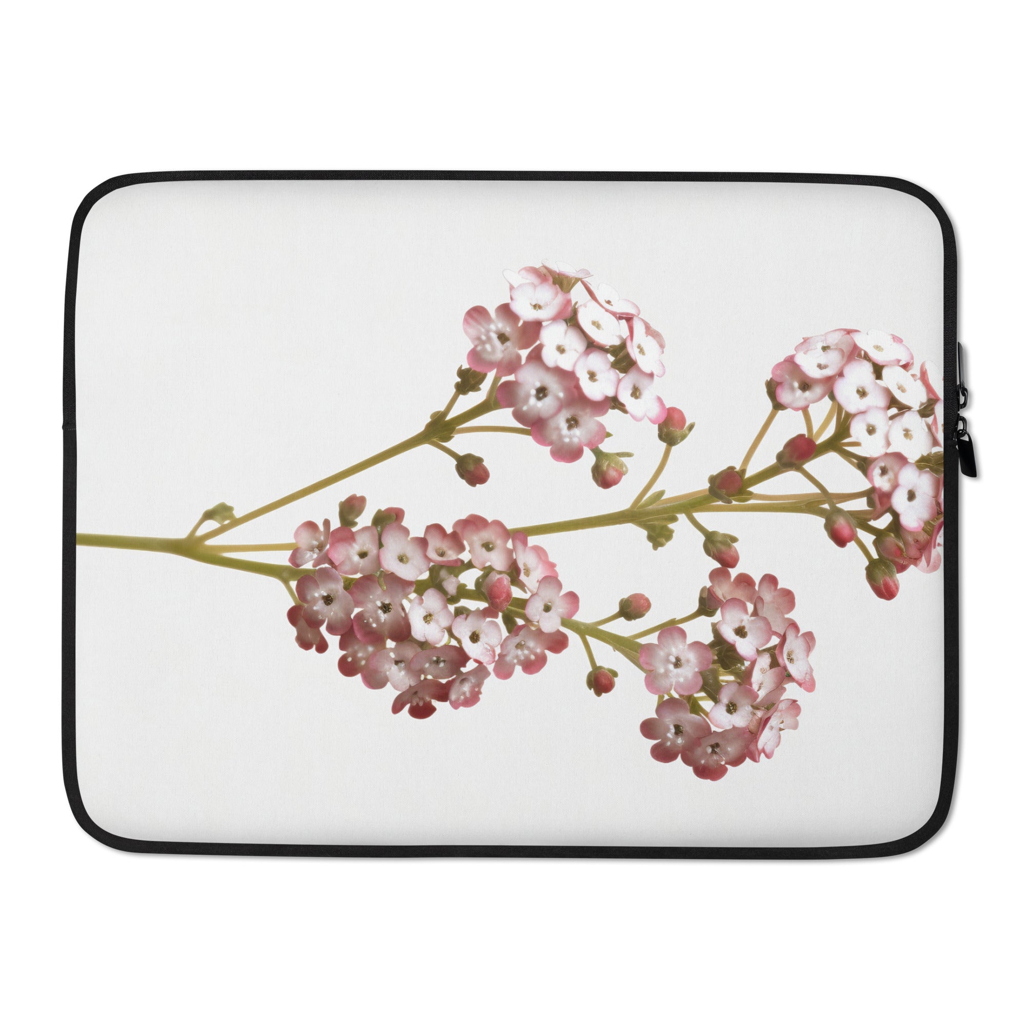 Sweet Alyssum Flower Laptop Sleeve by Visual Verse - Image 1