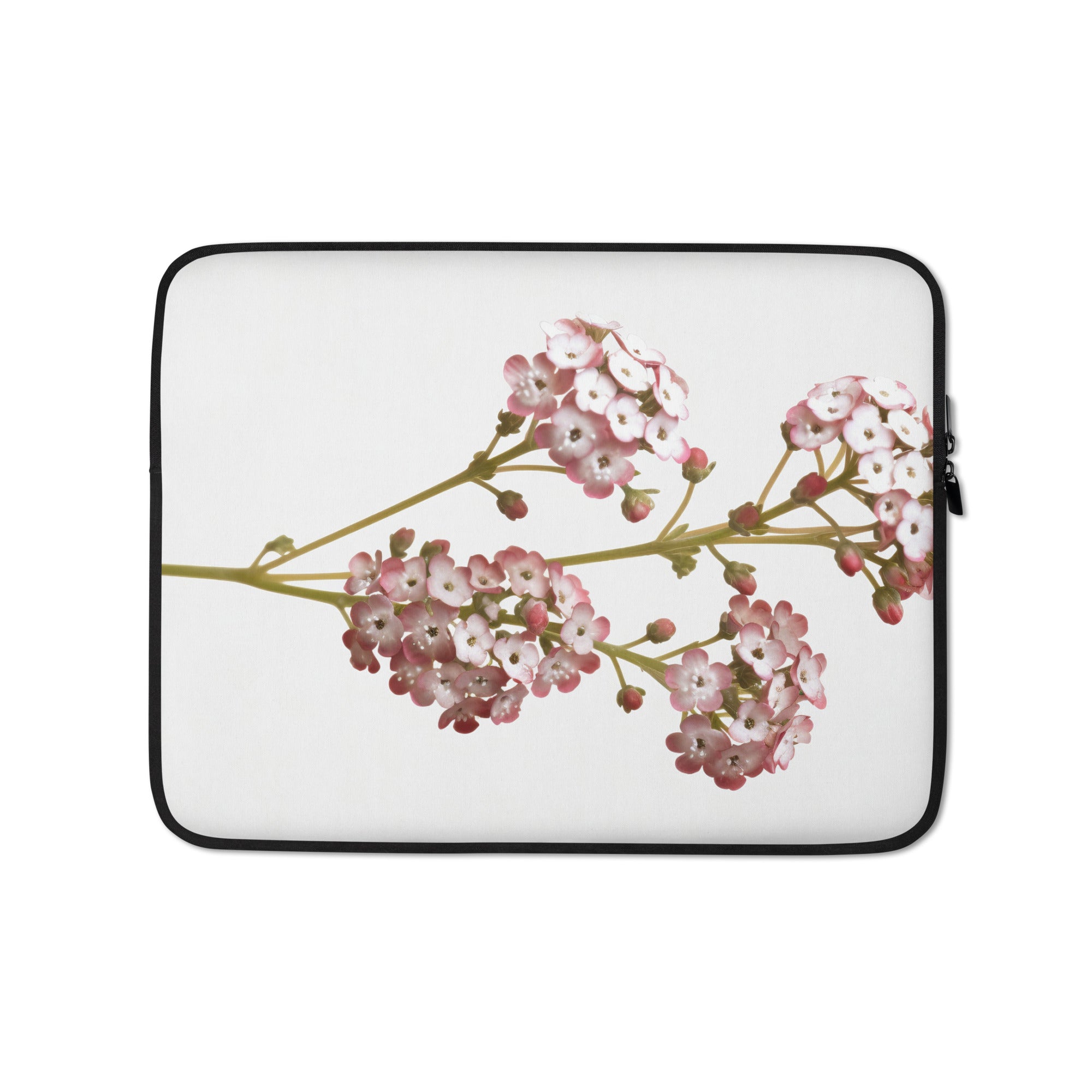 Sweet Alyssum Flower Laptop Sleeve by Visual Verse - Image 2