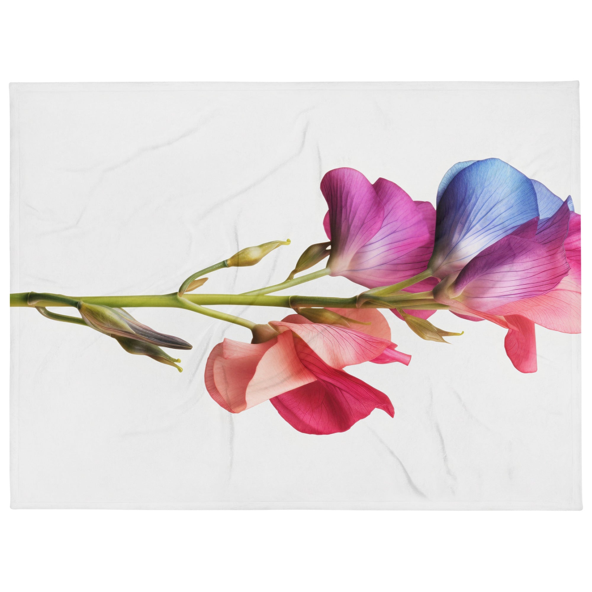 Sweet Pea Flower Blanket by Visual Verse - Image 1