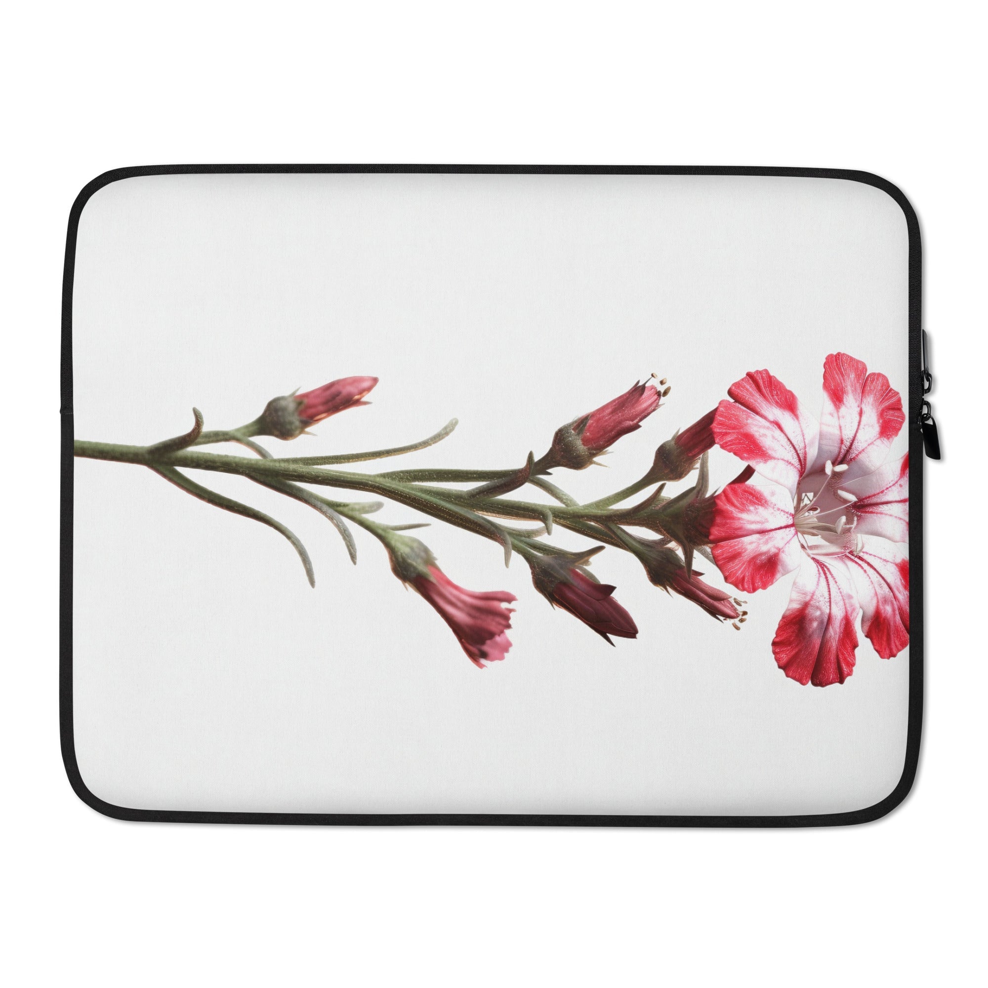 Sweet William Catchfly Flower Laptop Sleeve by Visual Verse - Image 1