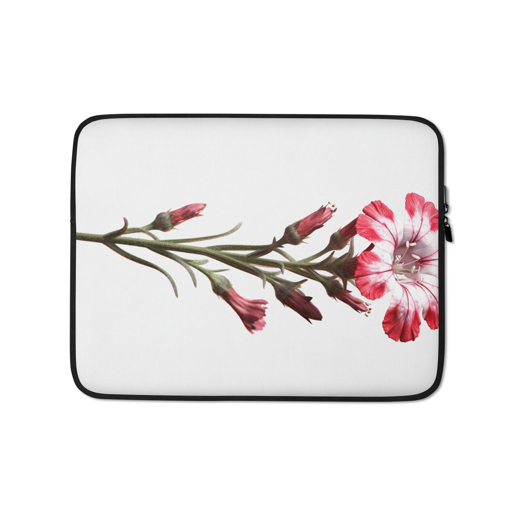 Sweet William Catchfly Flower Laptop Sleeve by Visual Verse - Image 2