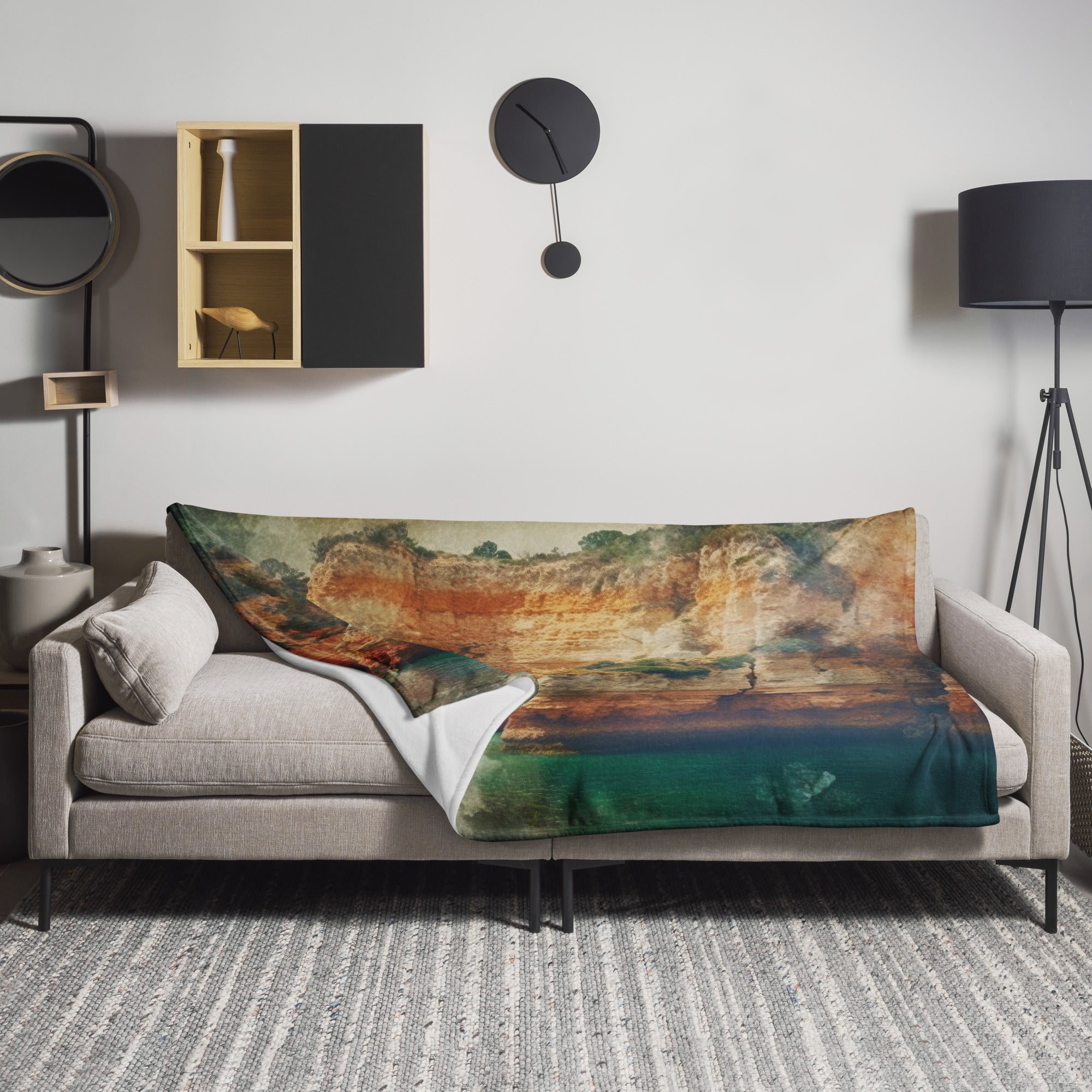 The Algarve Coastline Portugal Blanket by Visual Verse - Image 1