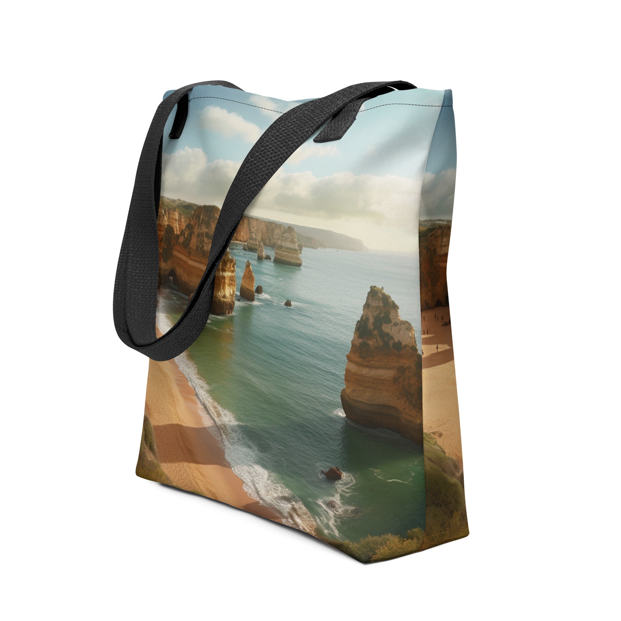 The Algarve Coastline Portugal Tote Bag by Visual Verse - Image 1