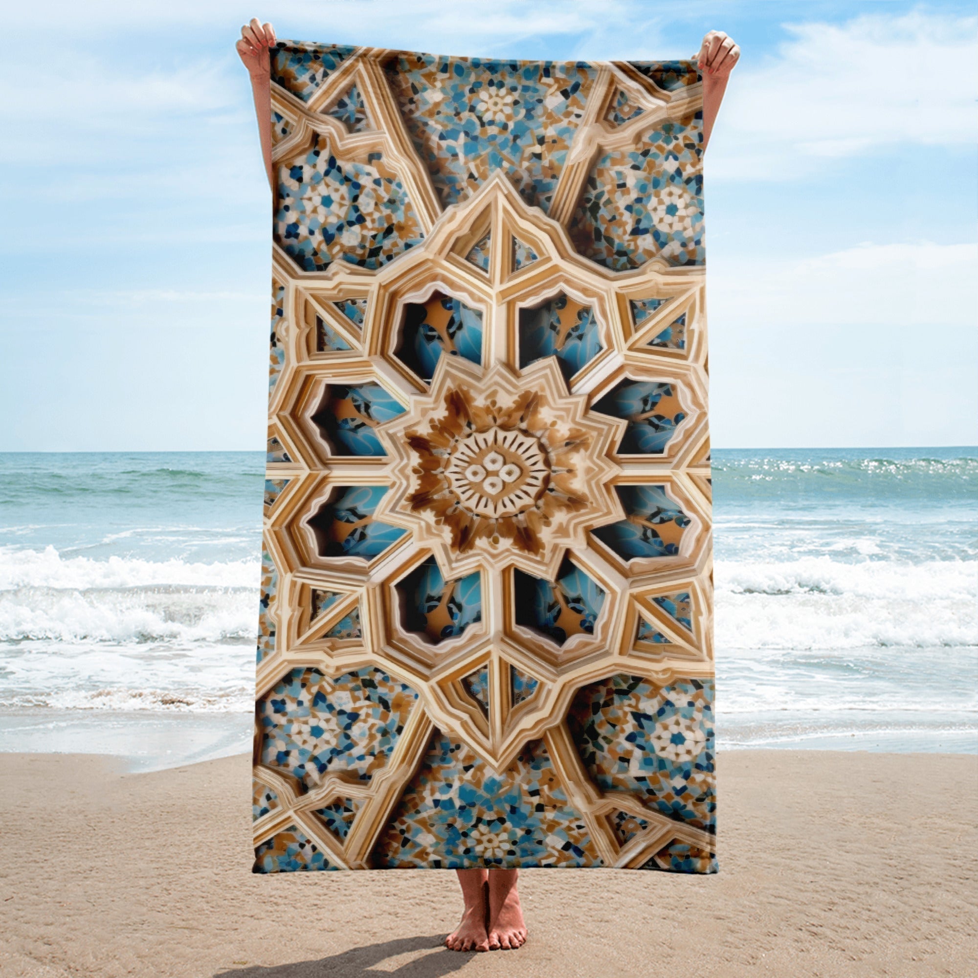 The Alhambra Spain Beach Towel by Visual Verse - Image 2