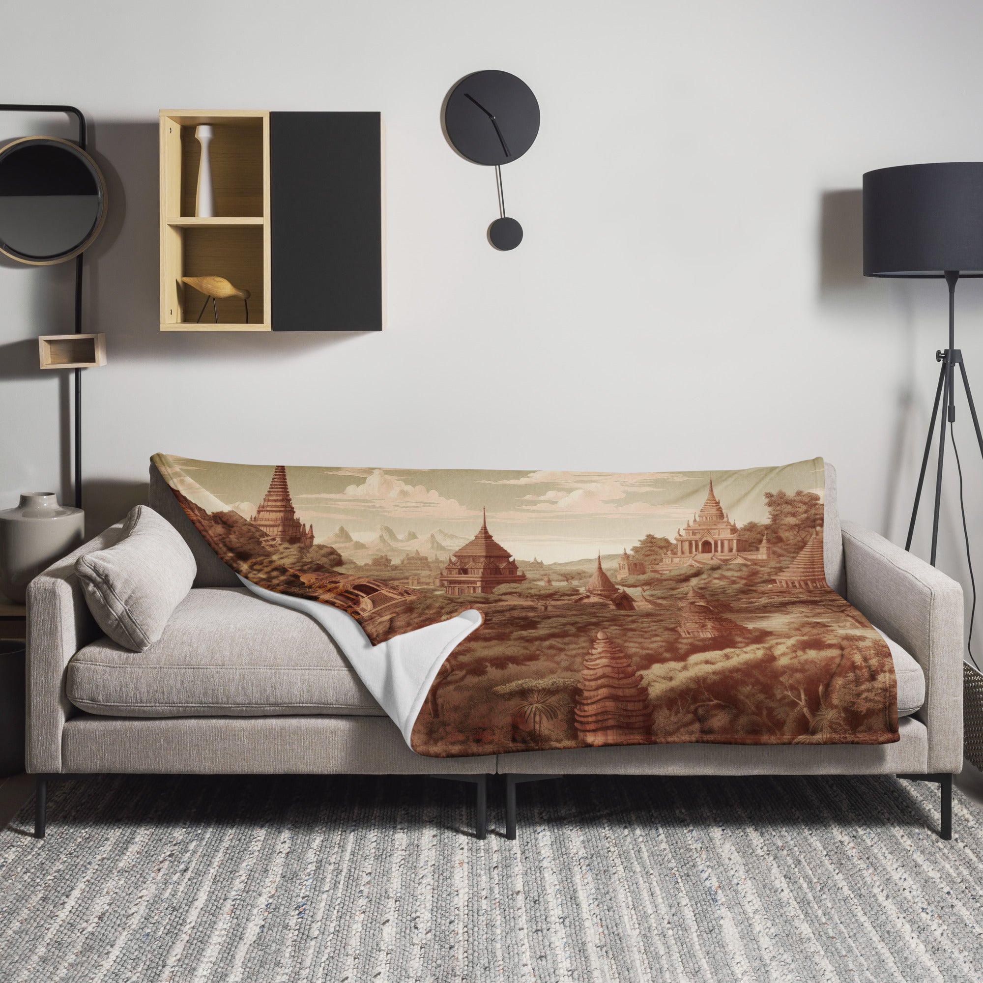 The Bagan Myanmar Blanket by Visual Verse - Image 1