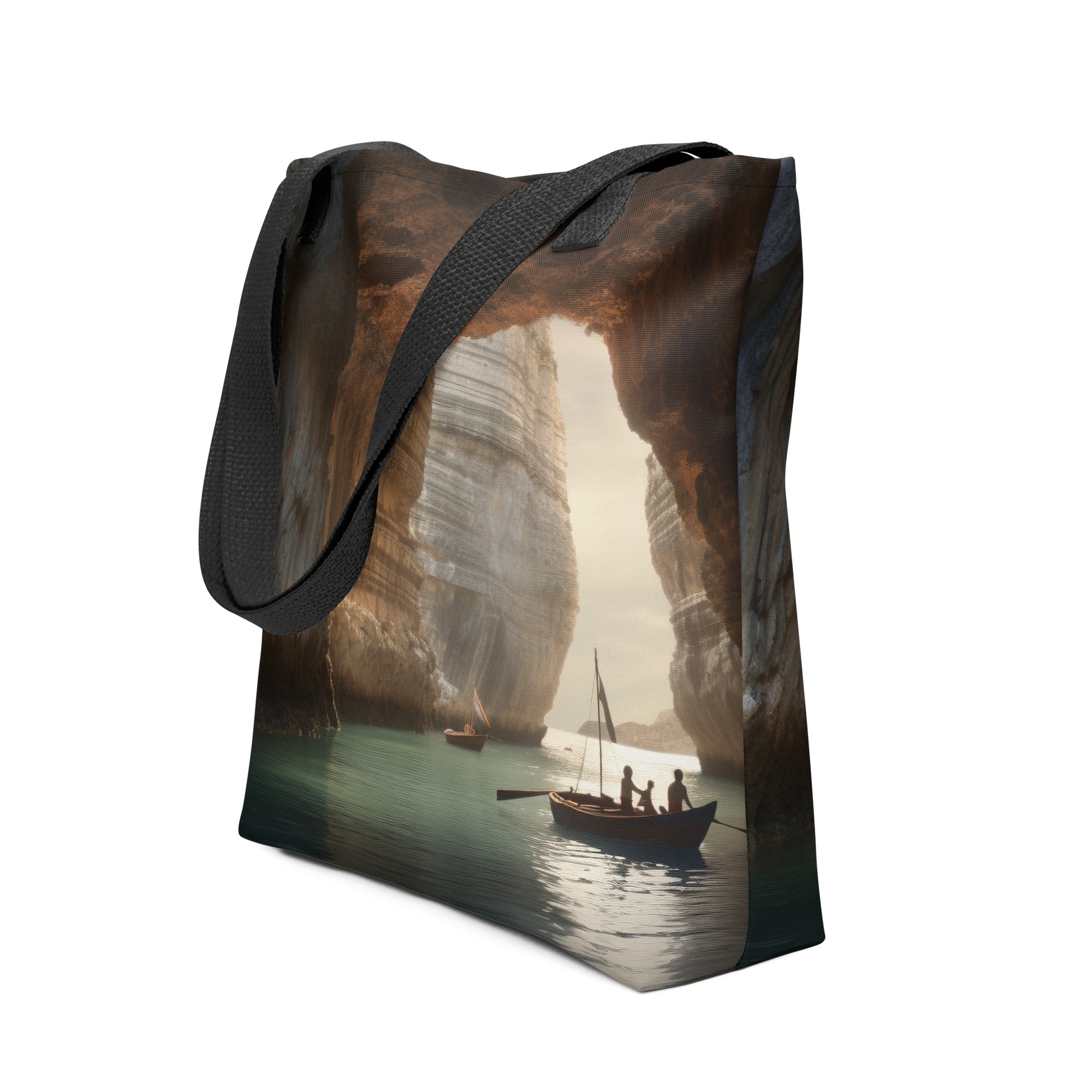The Benagil Sea Cave Portugal Tote Bag by Visual Verse - Image 1
