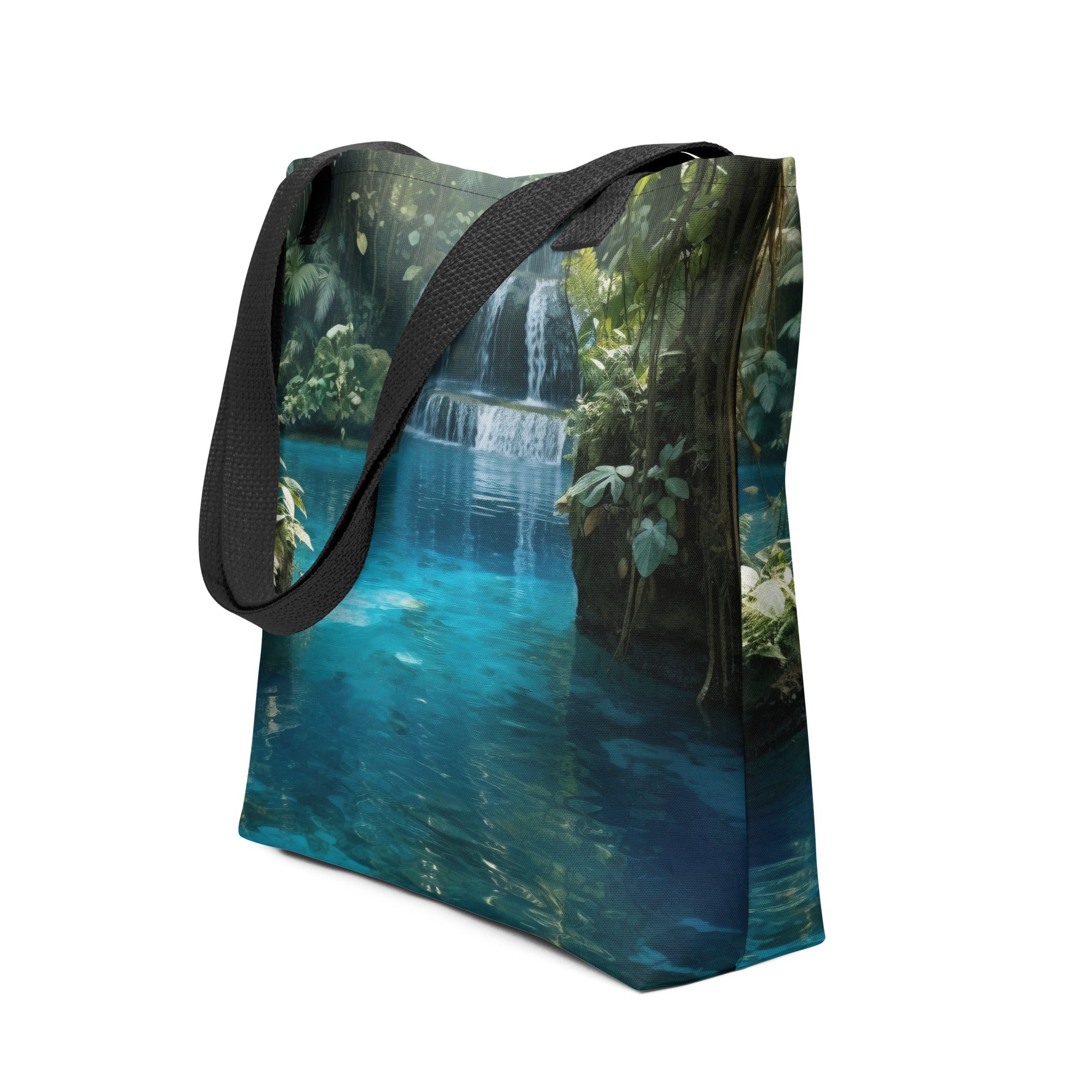 The Blue Hole Jamaica Tote Bag by Visual Verse - Image 1