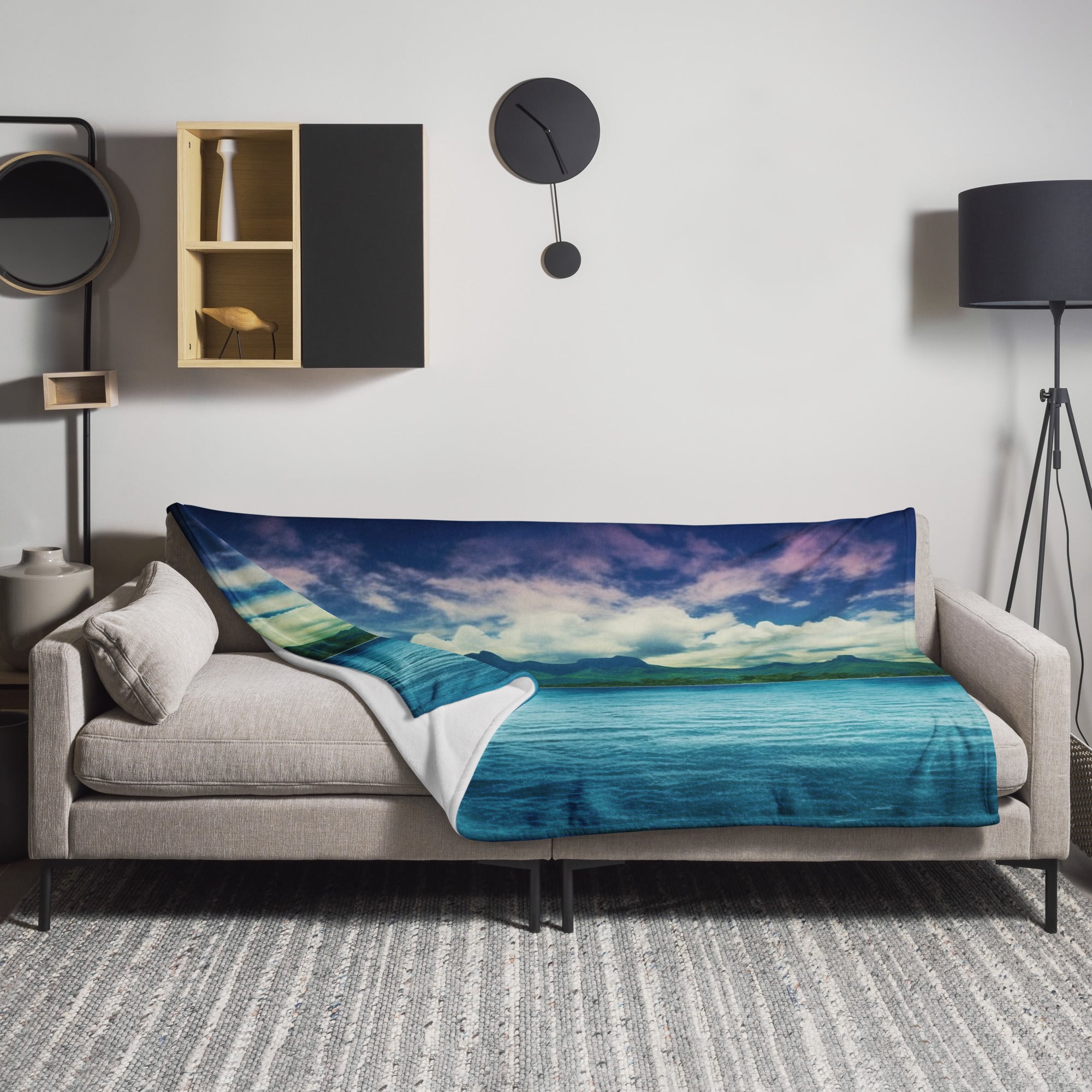 The Bora Bora Island French Polynesia Blanket by Visual Verse - Image 1