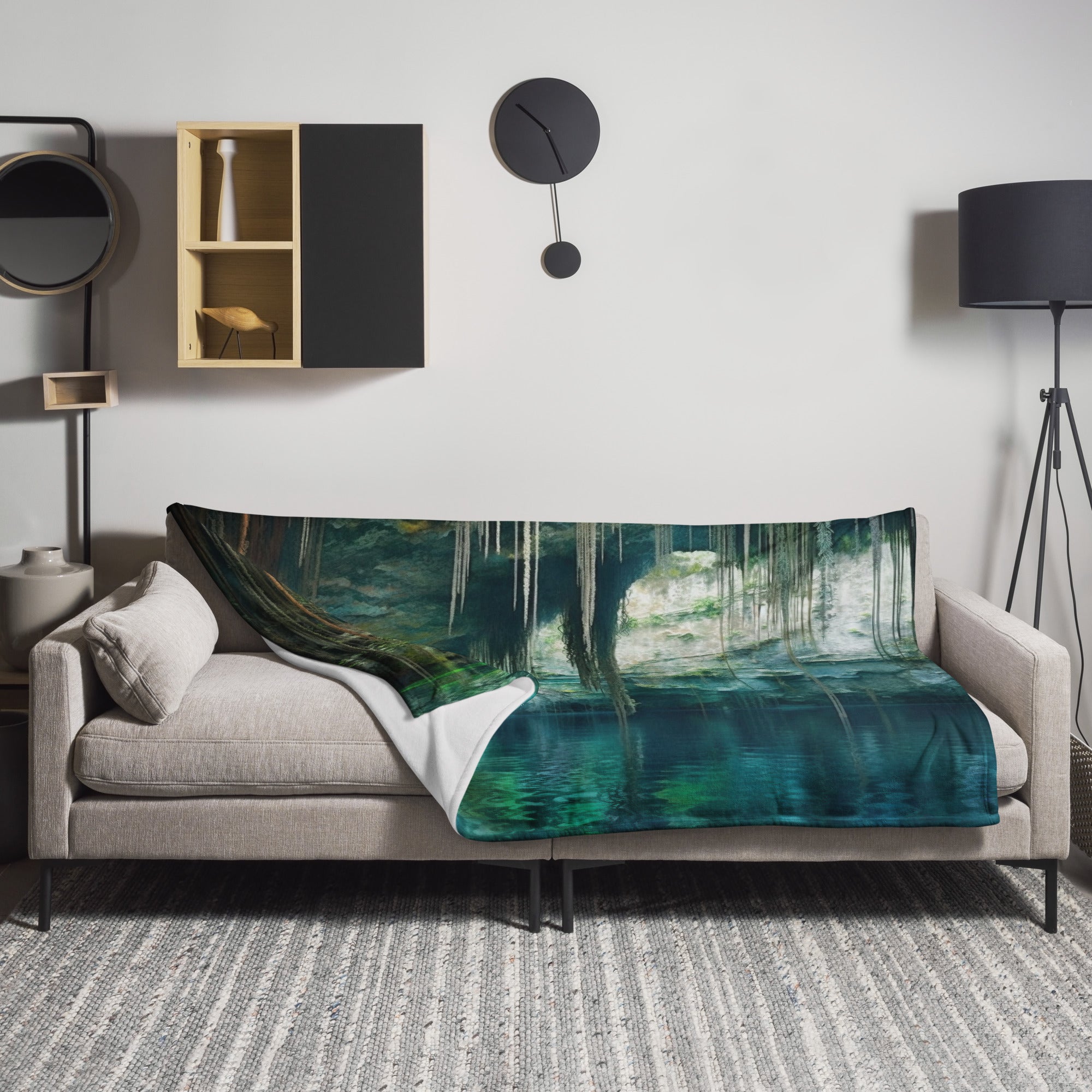 The Cenote Ik Kil Mexico Blanket by Visual Verse - Image 1