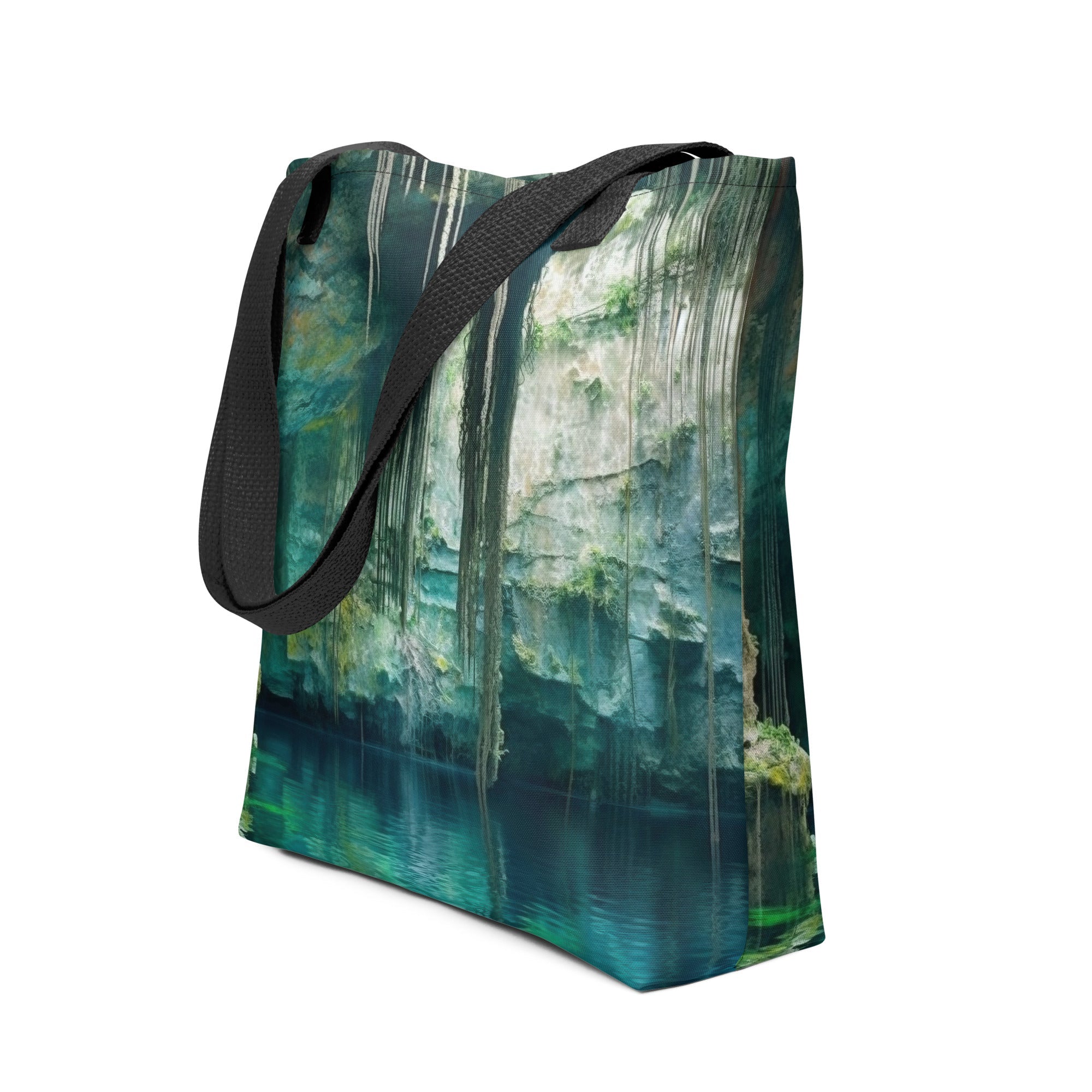 The Cenote Ik Kil Mexico Tote Bag by Visual Verse - Image 1